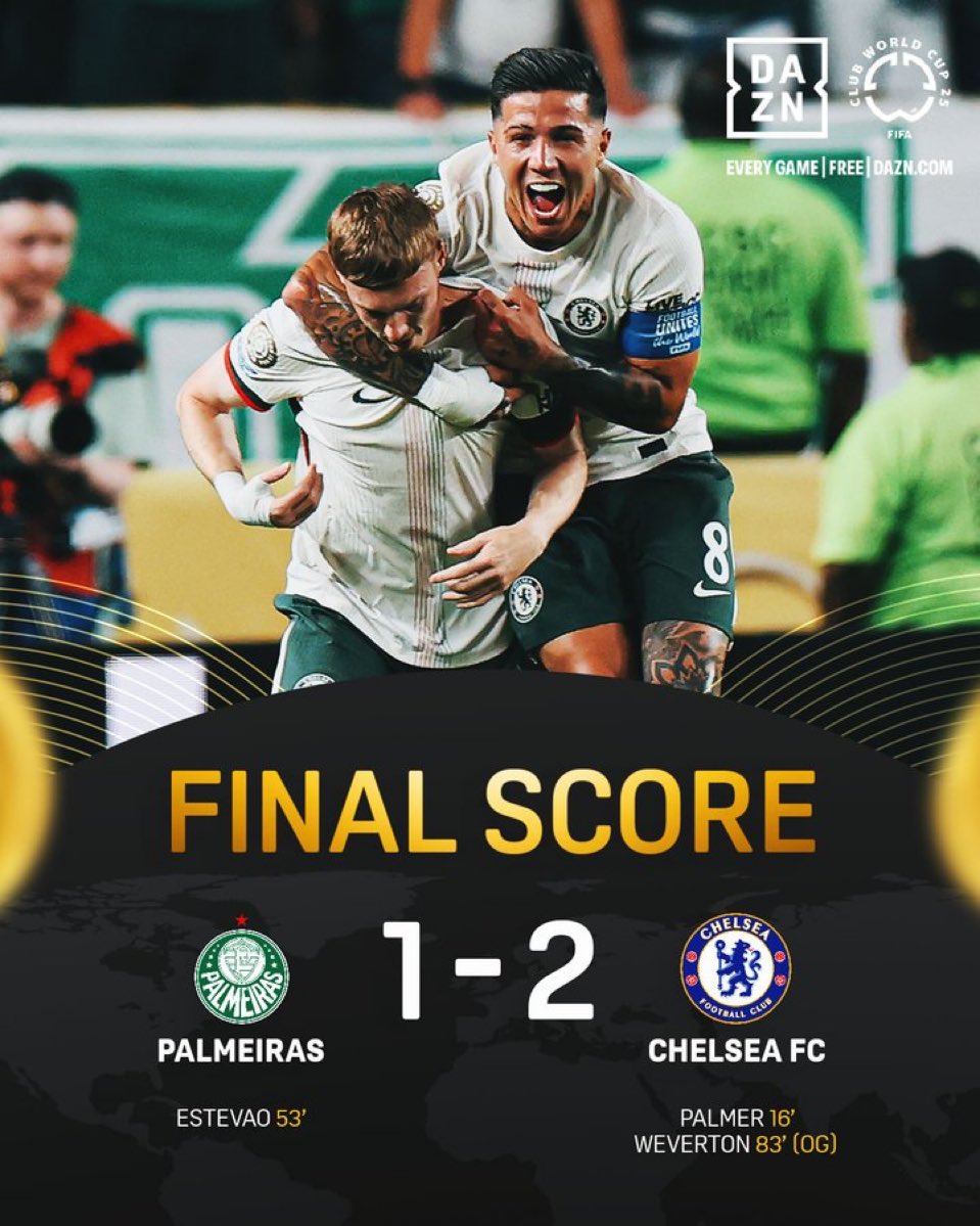 In case you missed 

PALMEIRAS 1-2 CHELSEA

All goals scored

A SHORT THREAD 🧵 🎥🍿