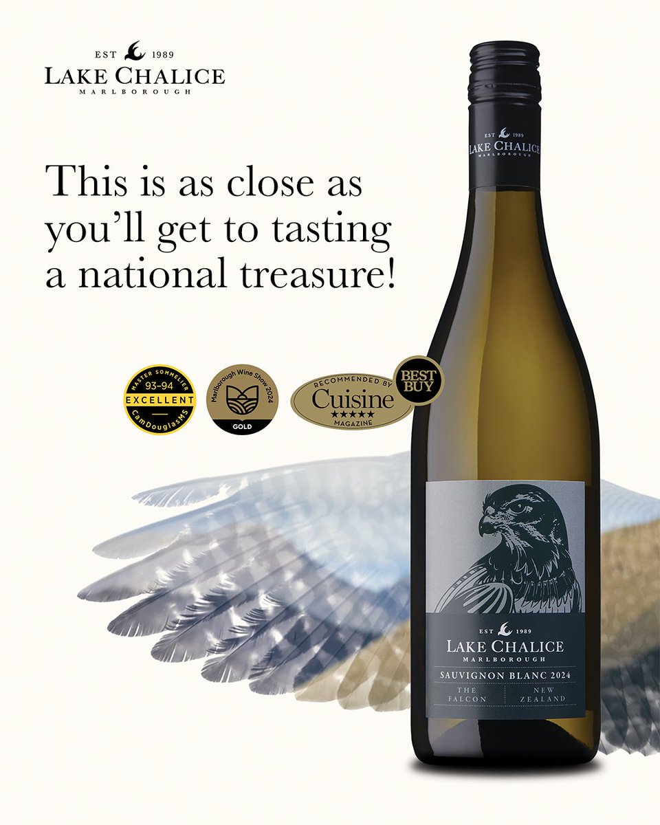 Lake Chalice (@lake_chalice) on Twitter photo Our Falcon Sauvignon Blanc 2024 continues to sear with wine critics alike 🥂
Gold Medal – Marlborough Wine Show
93 Points - Cameron Douglas <a href="/camdouglasms/">Cameron J Douglas MS</a>
5 Stars - Cusisine Magazine <a href="/cuisinemagazine/">Cuisine magazine</a>
Available to purchase on the Lake Chalice website 🔗 Our Falcon Sauvignon Blanc 2024 continues to sear with wine critics alike 🥂
Gold Medal – Marlborough Wine Show
93 Points - Cameron Douglas <a href="/camdouglasms/">Cameron J Douglas MS</a>
5 Stars - Cusisine Magazine <a href="/cuisinemagazine/">Cuisine magazine</a>
Available to purchase on the Lake Chalice website 🔗