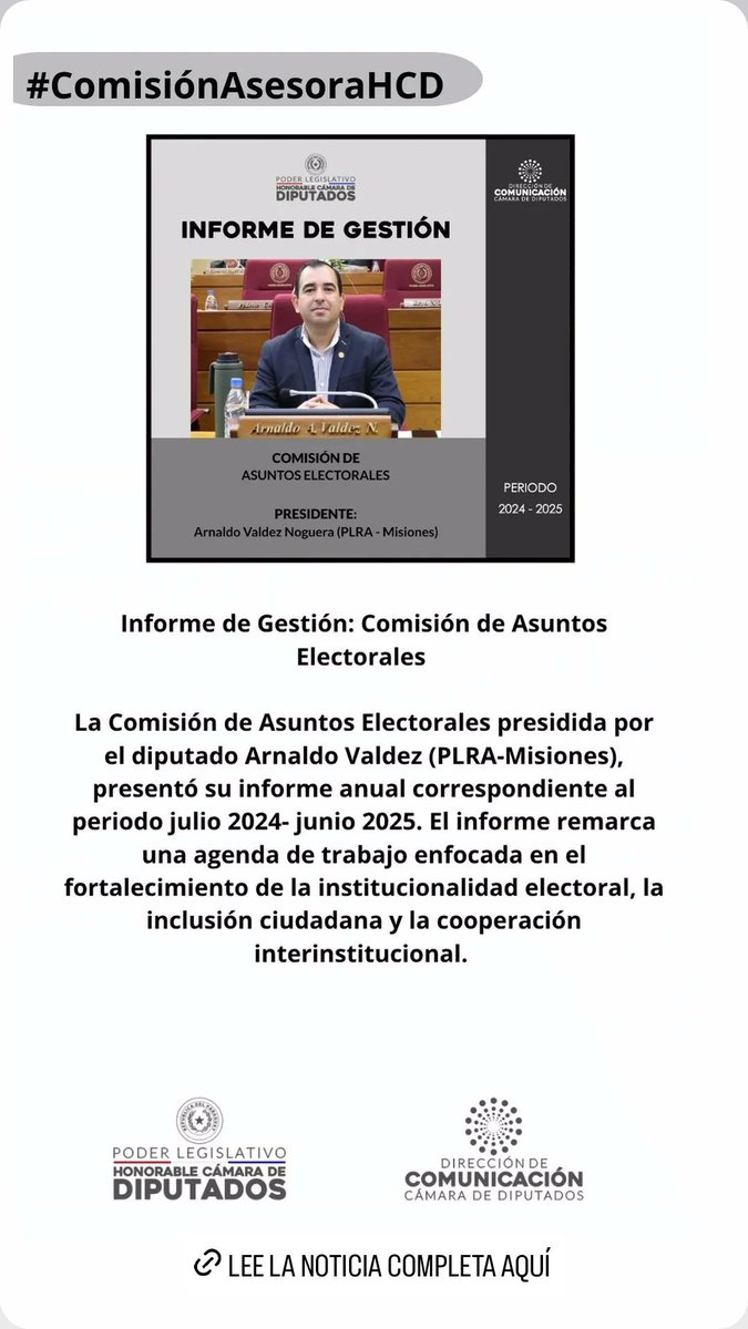 Arnaldo Valdez (@diputadovaldez) on Twitter photo 