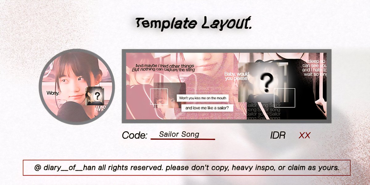 help repost please, thank you! ❤️💭

halo semuanya ᓚ₍⑅^..^₎♡ kenalan yuk! aku bawa 12 layout baru yang besok akan aku sell as template 👖🫶🏻 kalau semisal ada yang kurang aman, bisa hubungi aku melalui DM untuk berdiskusi yaa! terima kasih 🐯

tags:: #zonauang #zonaba