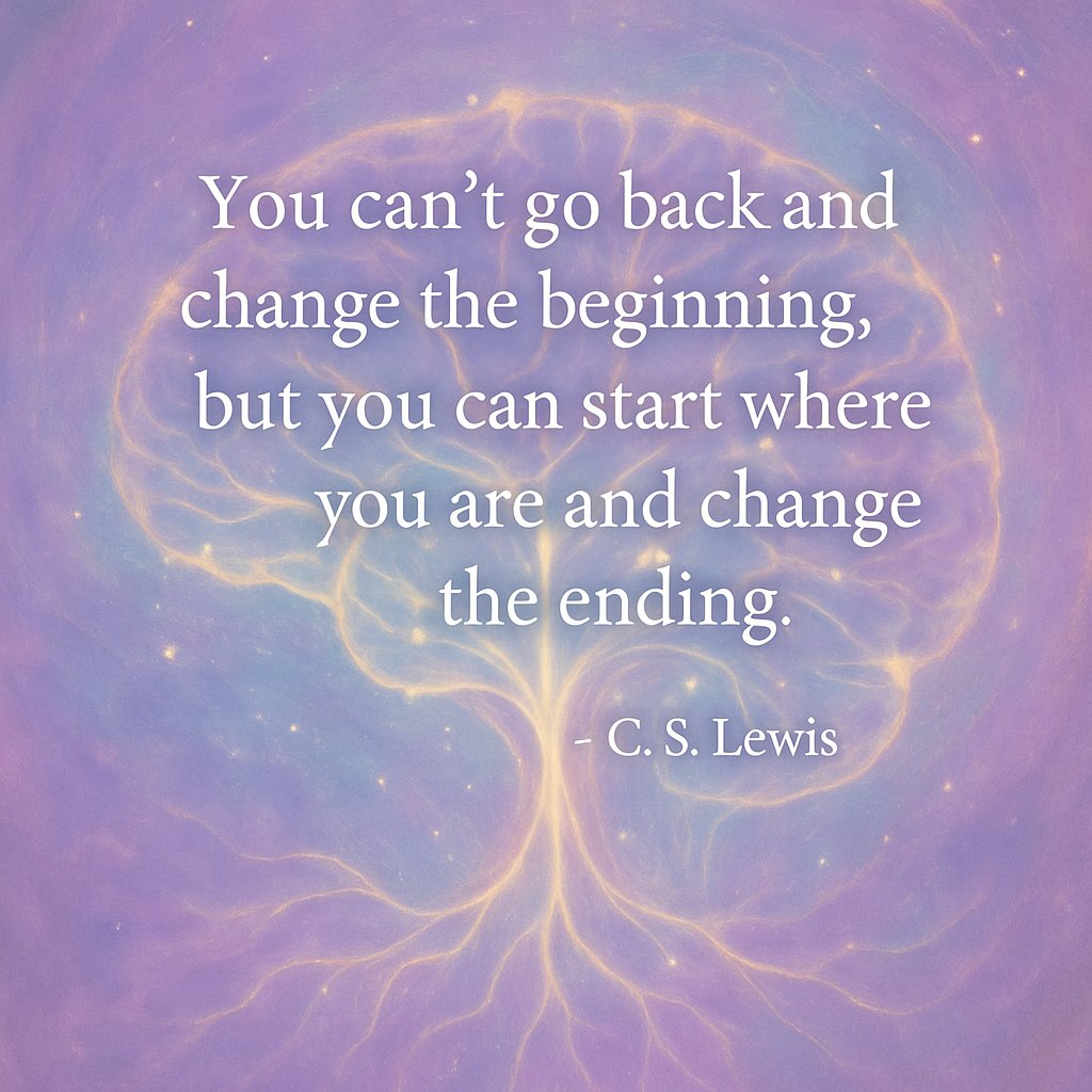 zenbox1970's tweet photo. "You can’t go back and change the beginning, but you can start where you are and change the ending." – C.S. Lewis https://t.co/gD5UZOY369