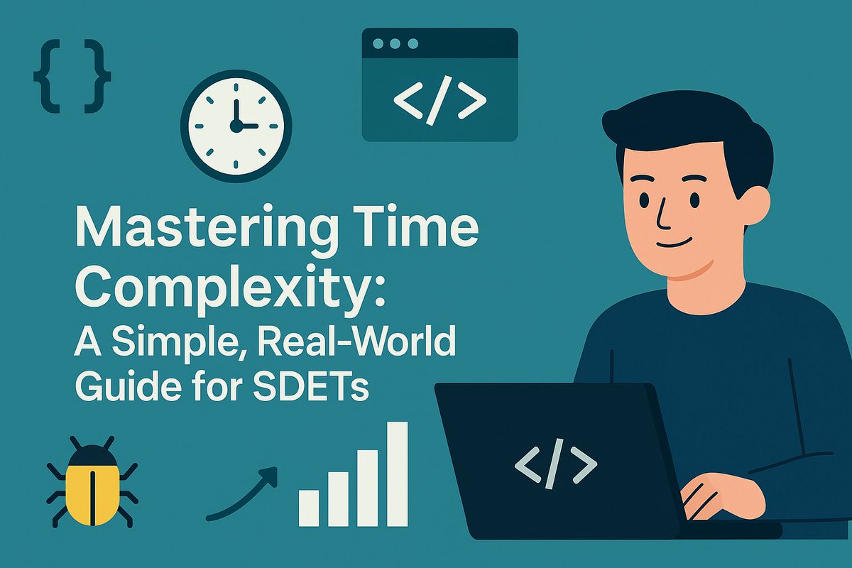 I just published Mastering Time Complexity: A Simple, Real-World Guide for SDETs medium.com/p/mastering-ti…