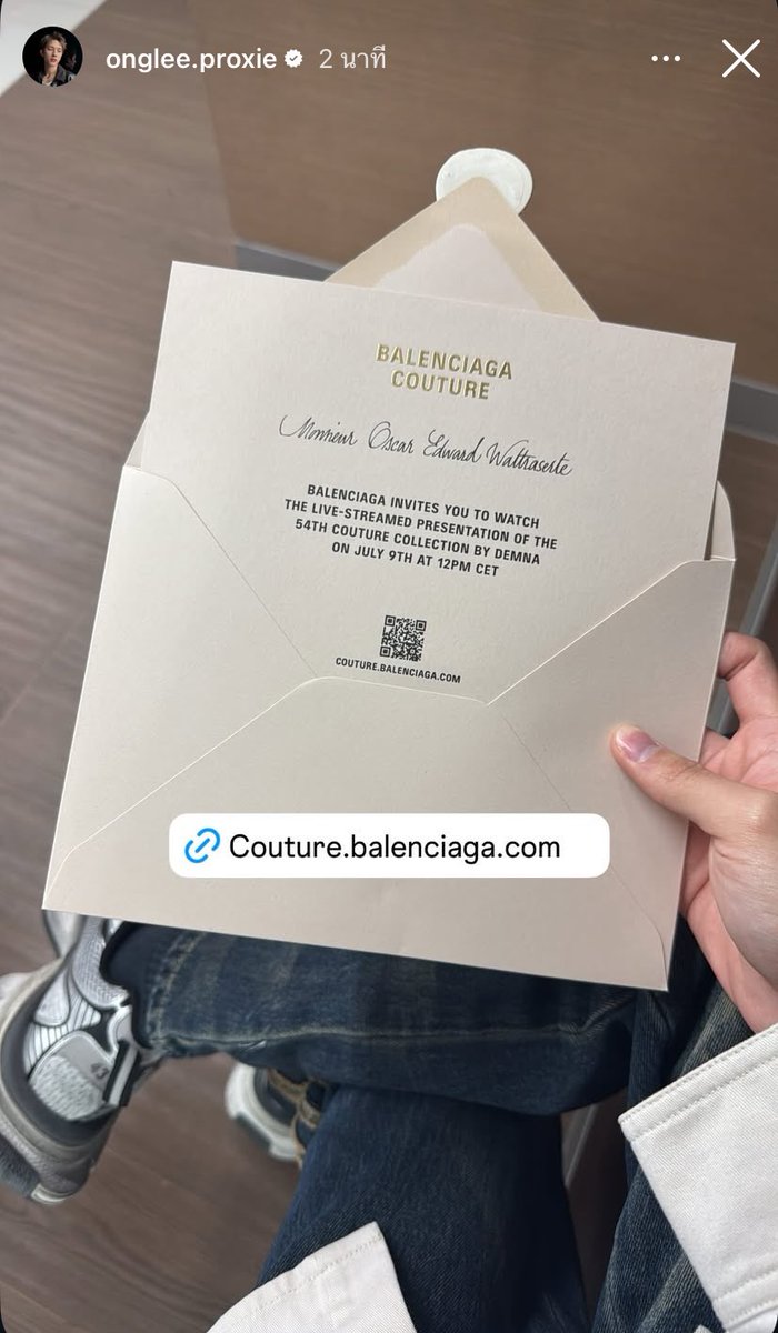 อร้ายยย #BALENCIAGA ส่งการ์ดเชิญให้อองรี โปรโมทร่วมชมโชว์ด้วยล่ะ  🥹🙏🏻 Thank you 

✨“Monsieur Oscar Edward Wattraserte”

🔗 ฝากยุสเส้อกดลิงก์จากที่อองรีแปะไว้ด้วยน้าา
#PROXIEOnglee #PROXIEth