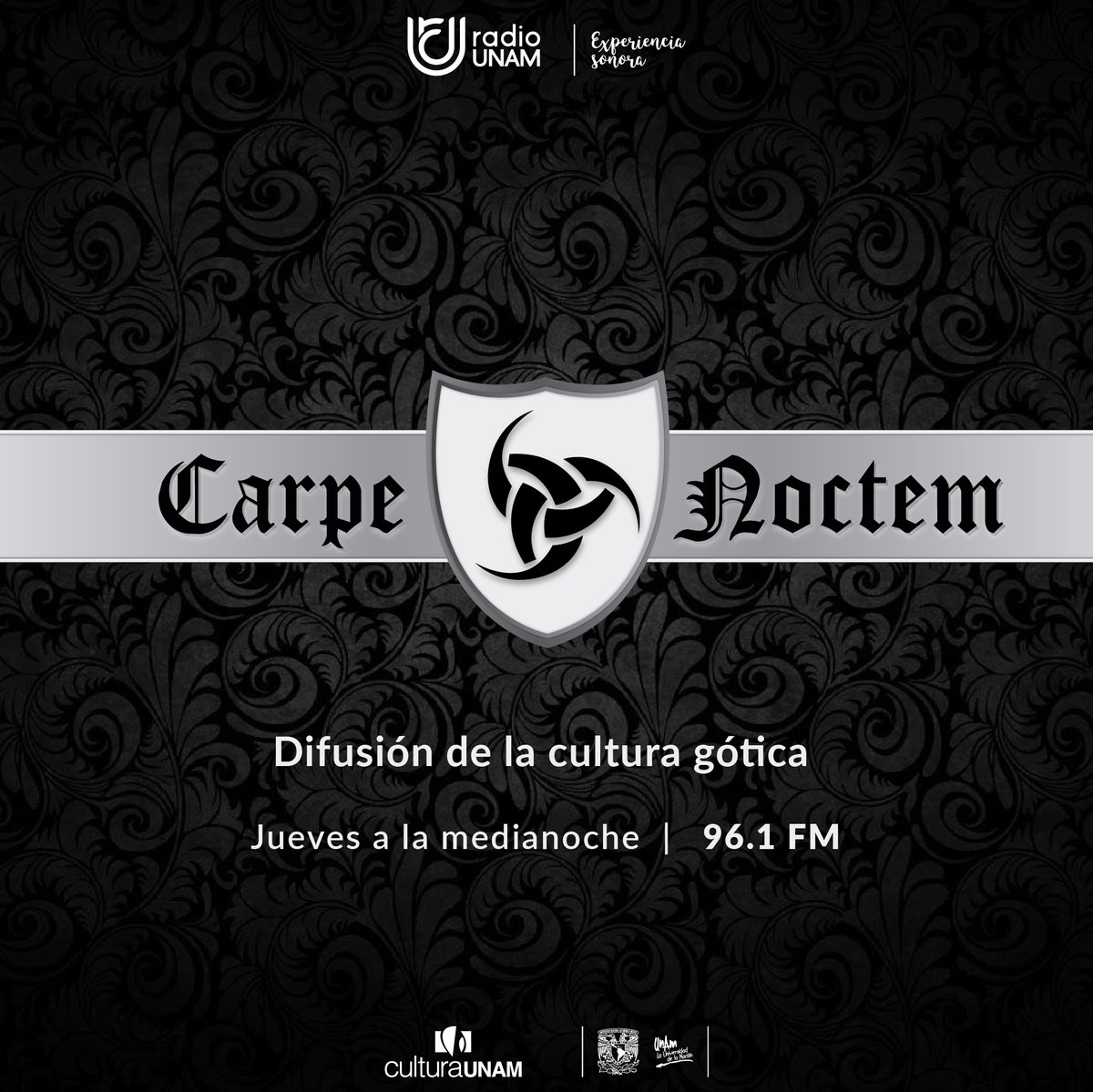 🕯️⚰️ #CarpeNoctem no es solo un programa: es una experiencia.
Cuando la luz se apaga, la frecuencia se convierte en portal: darkwave, postpunk y ecos de lo prohibido.🖤🎧
📡Sintoniza el 96.1 FM y deja que la noche te hable.
Atrévete. Hay sonidos que solo emergen en la oscuridad.