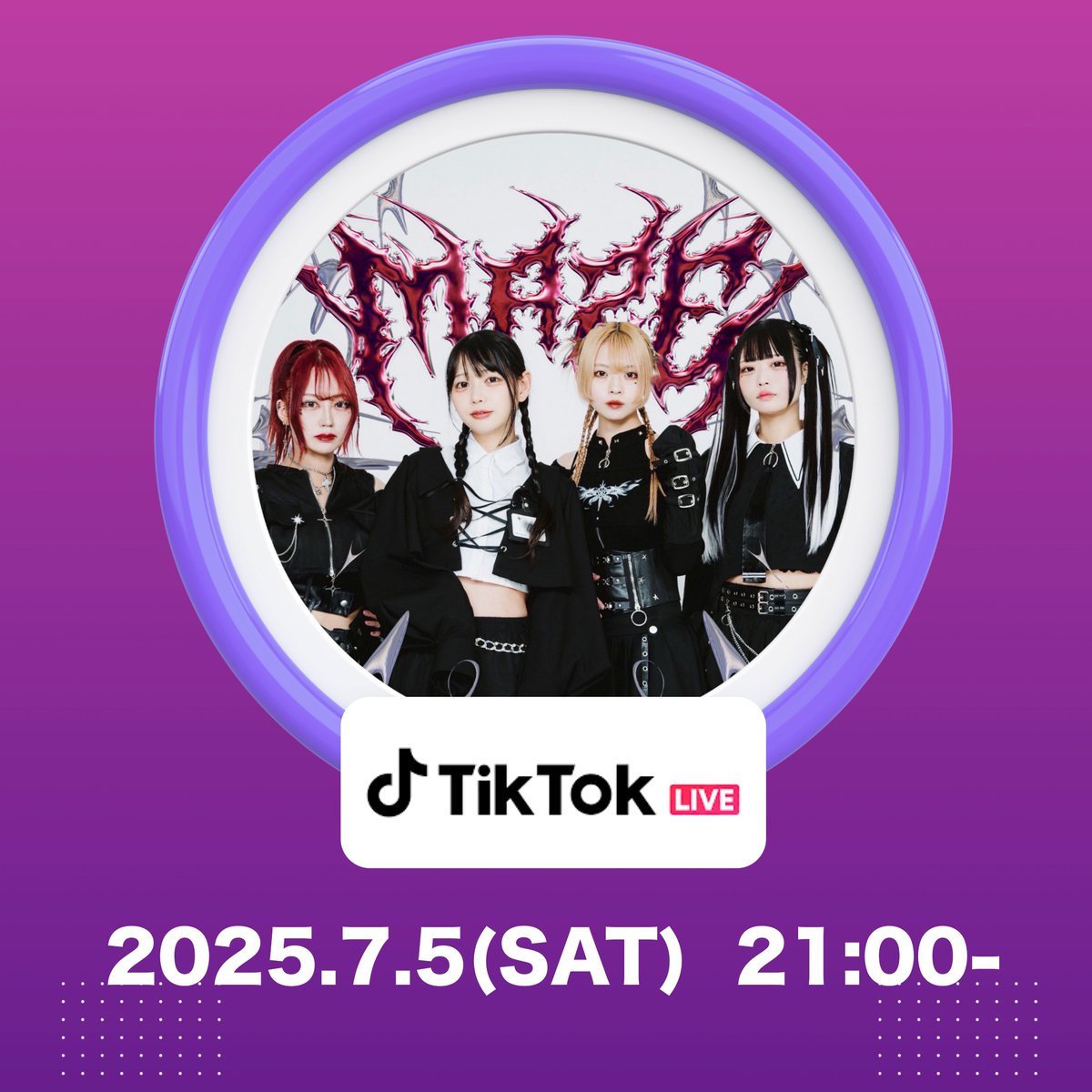 【TikTok LIVE】
本日21:00(日本時間)より
台湾よりメンバーのTikTok LIVEを行います🎥

皆さん対よろ🐟

MAZE TikTok♩
tiktok.com/@mazeidol.tikt…

＃MAZE