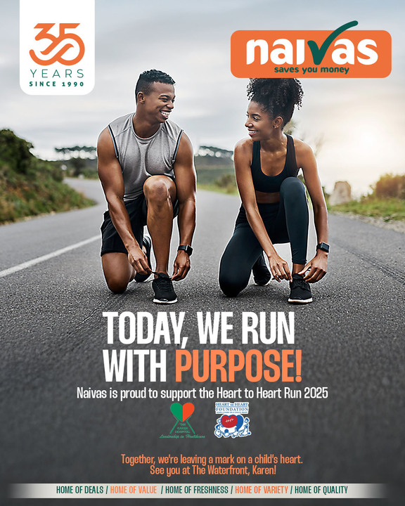 naivas_kenya's tweet image. Ile siku tulikua tunangojea finally imefika🥳. 

Naivas iko ndani ya Heart to Heart Run 2025 na tunawakilisha pale The Waterfront, Karen.

Let’s make it count. See you at the finish line, heroes🥇.

#KarenHeartRun #NaivasAt35 #CelebrateNaivasAt35 #35YearsOfDeals
