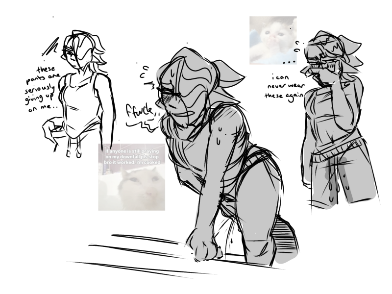 / piss………….

I mean if you were gonna throw the pants away anyway you might as well ruin em