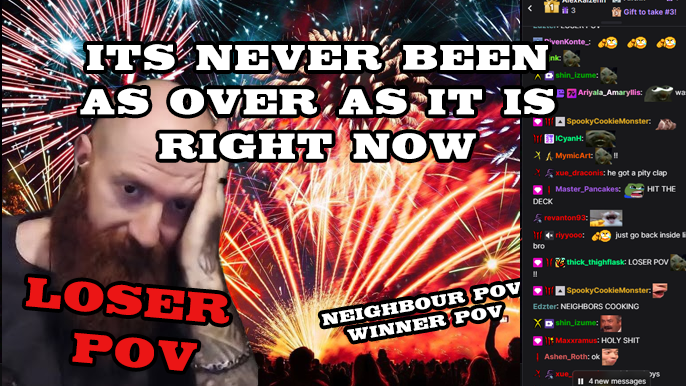 This sums up the 4th of July firework stream LMAOOOO