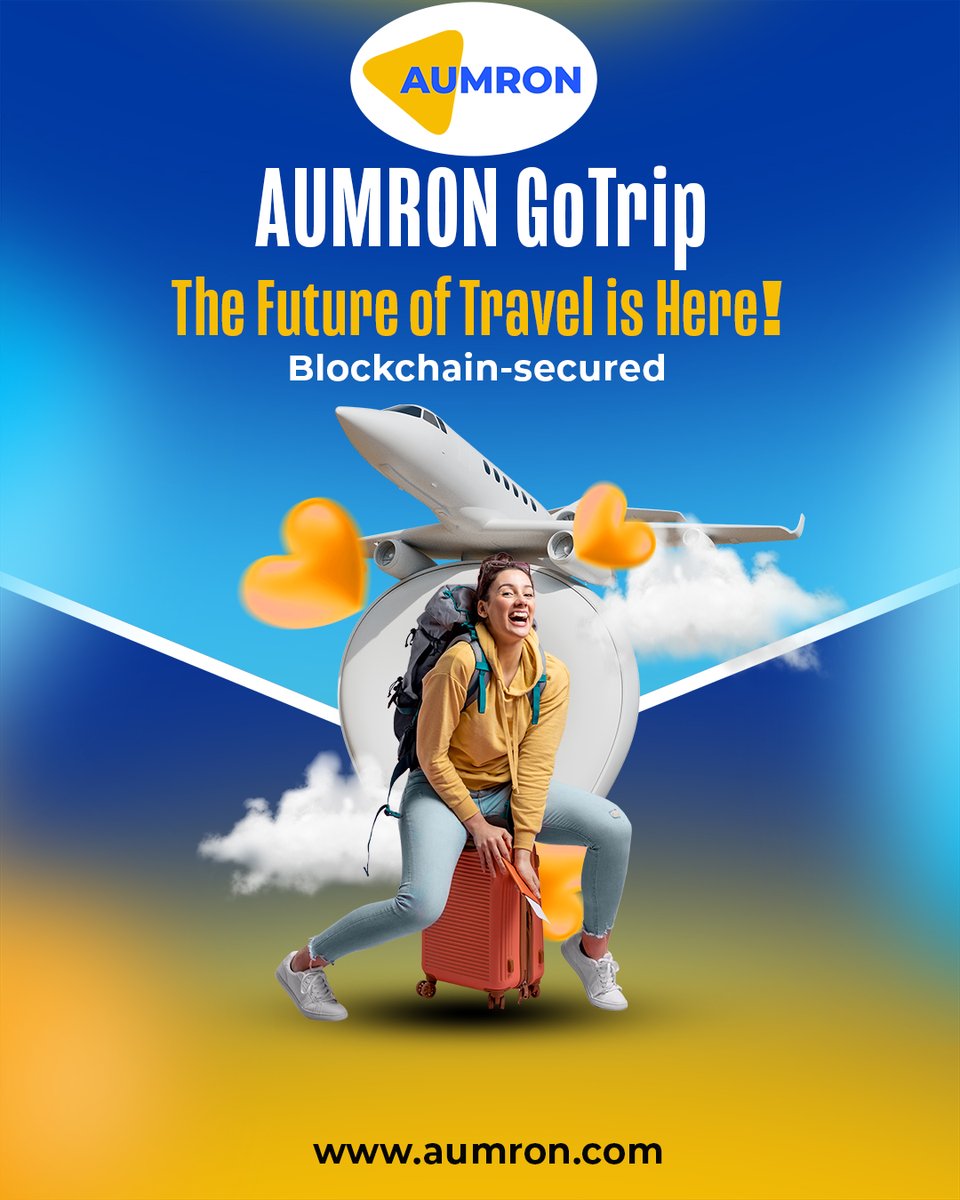 AumronGroup's tweet photo. ✈️ AUMRON GoTrip: The Future of Travel is Here!
Say goodbye to booking hassles.
✅ Blockchain-secured
✅ Transparent pricing
✅ Instant confirmations
Your next adventure starts with trust.
🌍 #GoTripWithAumron
🔗 https://t.co/3PDQmavAVb
#BlockchainTravel #SmartBooking https://t.co/jfr1ZkUxJe