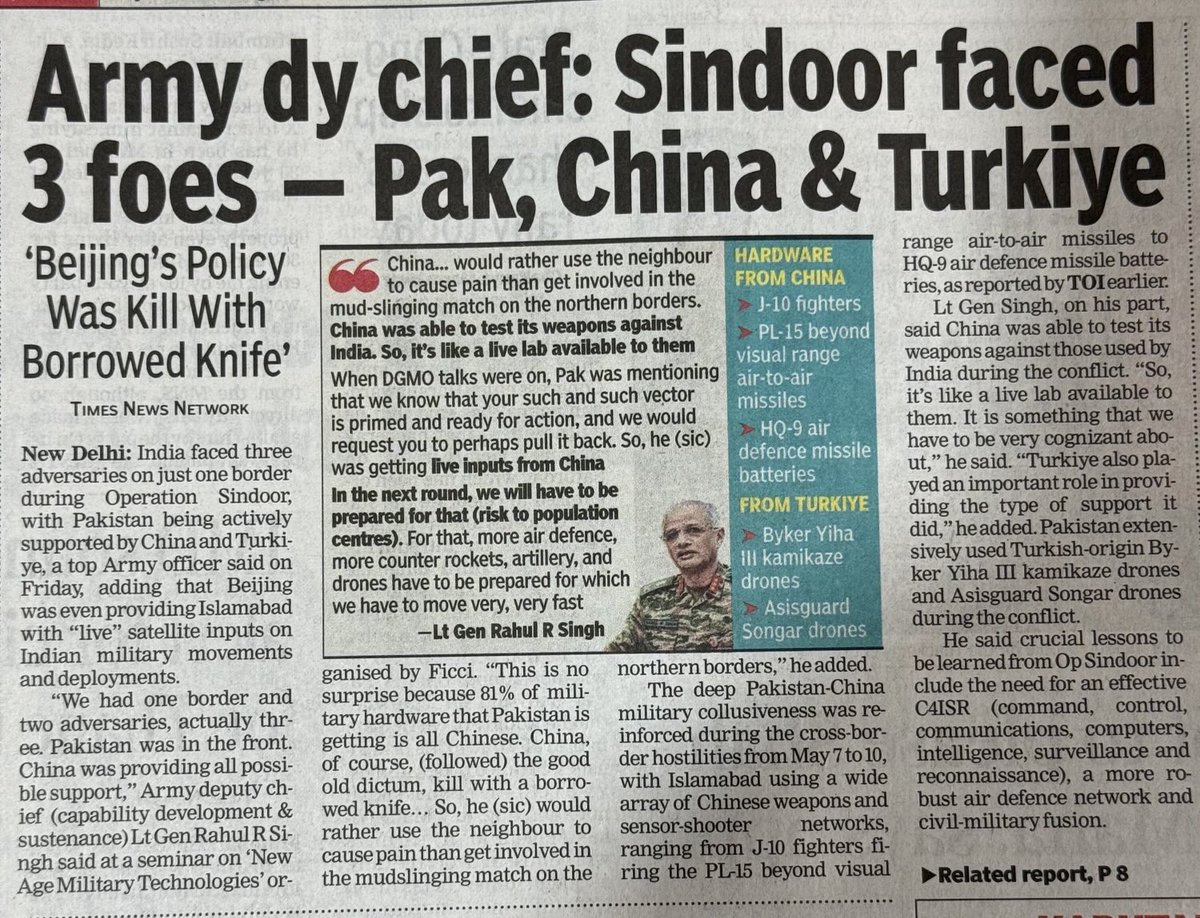 Adv. M (@ruralindia) on Twitter photo February 2022 - in his parliament speech <a href="/RahulGandhi/">Rahul Gandhi</a> had warned that Modi’s failed foreign policy has brought Pak & China together
Army Dy Chief confirmed it now. February 2022 - in his parliament speech <a href="/RahulGandhi/">Rahul Gandhi</a> had warned that Modi’s failed foreign policy has brought Pak & China together
Army Dy Chief confirmed it now.