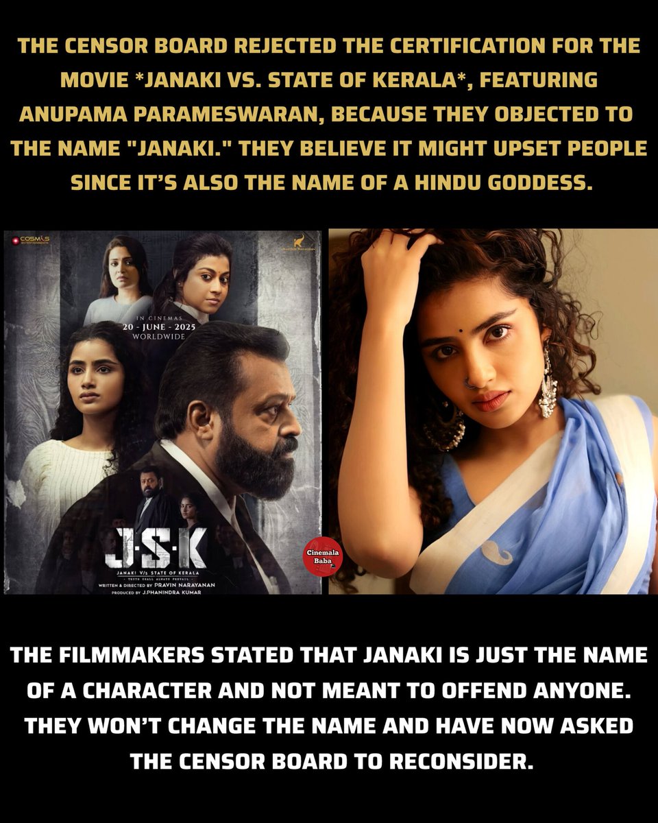 Anti-Hindu Movies on the rise?

Is the name "JAANKI" just a coincidence or a deliberate conspiracy against Hindus? 🤔

🎬 In the film, a character named Jaanki is brutally raped… later subjected to vulgar courtroom questions 😡

And who saves her? Advocate 
David &amp; Firoz