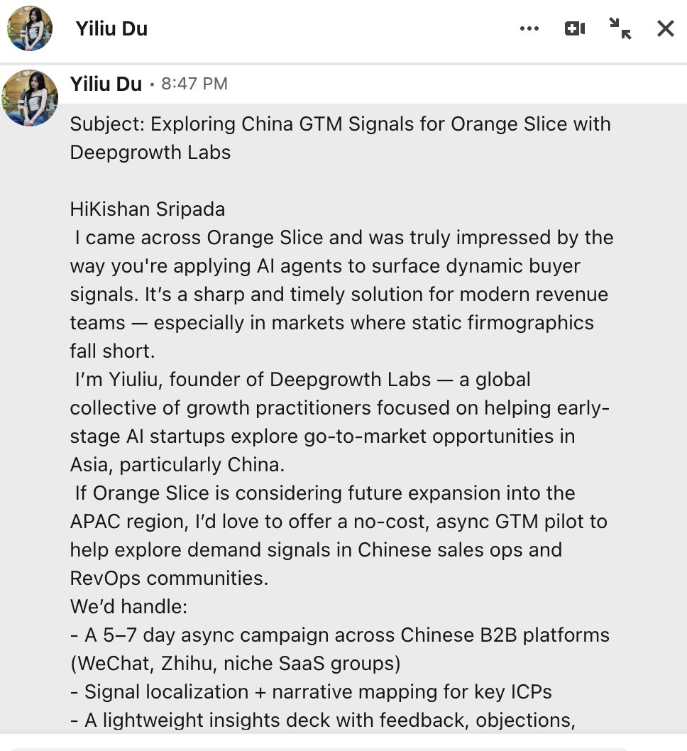kishansripada's tweet image. you know the world is cooked when you get AI GTM linkedin messages for ur AI GTM product