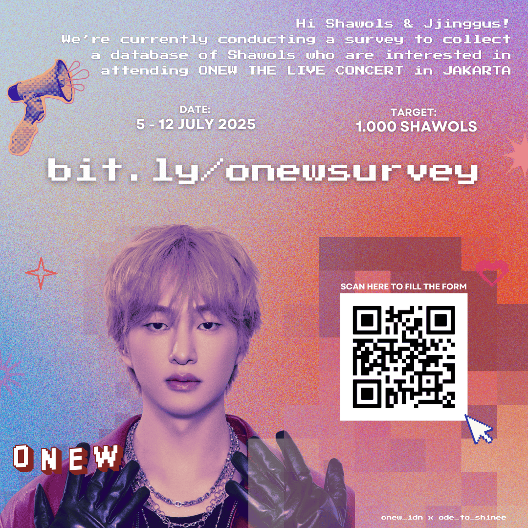 shawolroom's tweet photo. 📢 Calling any Shawols &amp; Jjinggu who's willing to attend Onew's concert in Jakarta! 💎
Let’s show our love and support for Onew by bringing his concert to Indonesia! 🇮🇩

Please fill out this survey and help make it happen! 🩵✨

https://t.co/16Xtip5OuJ

ojkmt_ https://t.co/dflxYlPTj4