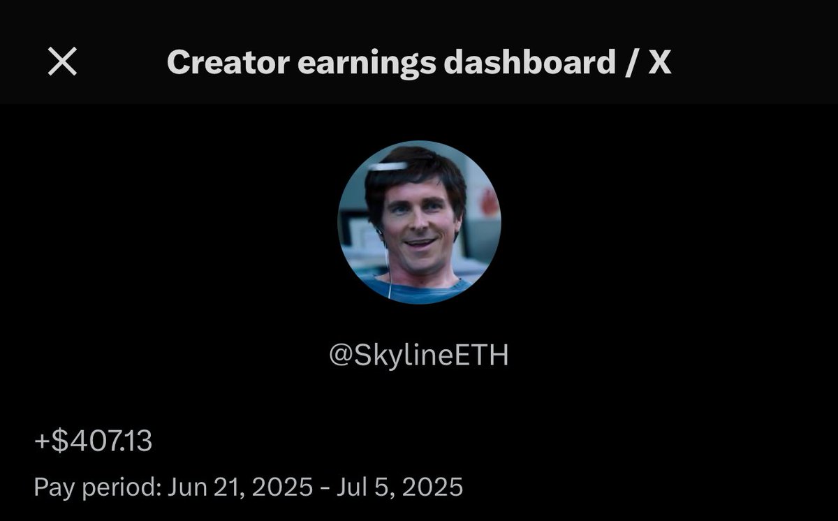 SKYLINE🥷 (@skylineeth) on Twitter photo GM
Daddy Elon pays more in 2 weeks than <a href="/OpenledgerHQ/">Openledger🔛Seoul | ETHCC✈️</a> does for a whole month of ambassador work
At this point, I might as well call myself an X ambassador GM
Daddy Elon pays more in 2 weeks than <a href="/OpenledgerHQ/">Openledger🔛Seoul | ETHCC✈️</a> does for a whole month of ambassador work
At this point, I might as well call myself an X ambassador