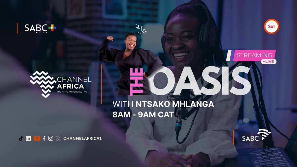 Welcome to #TheOasis with <a href="/ntsako_mhlanga/">Ntsako Mhlanga</a> from 06:00- 09:00 CAT.  

Tune in: <a href="/SABCPlus/">SABC+</a> app |DSTV 802|Open View 628
YouTube: short-link.me/12oW2