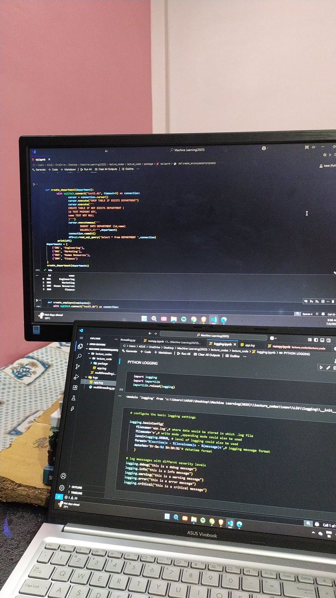 sarwagyasonline's tweet image. Just explored `sqlite3` and `logging` in Python today! Built a real-life mini app to log and store data—feeling productive 🔥
\#Python #sqlite3 #logging #100DaysOfCode #Day2