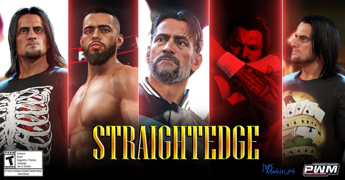 #WWE2K25 Straight Edge Pack Available NOW on the PWM Discord for Patreon members.