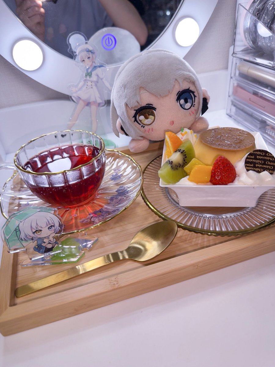 4153shirasu's tweet photo. 楽奈とプリン.ᐟ.ᐟ.ᐟ⸜ ෆ ⸝‍ https://t.co/w4tMcfMUH2