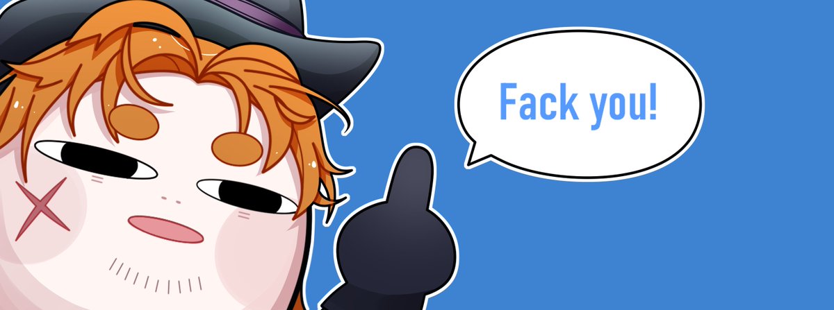 yuemeii_art's tweet photo. DAFUQ BANNER for this cutie @Salmon_Syn 🧡🧡 https://t.co/u0POEVJY6n