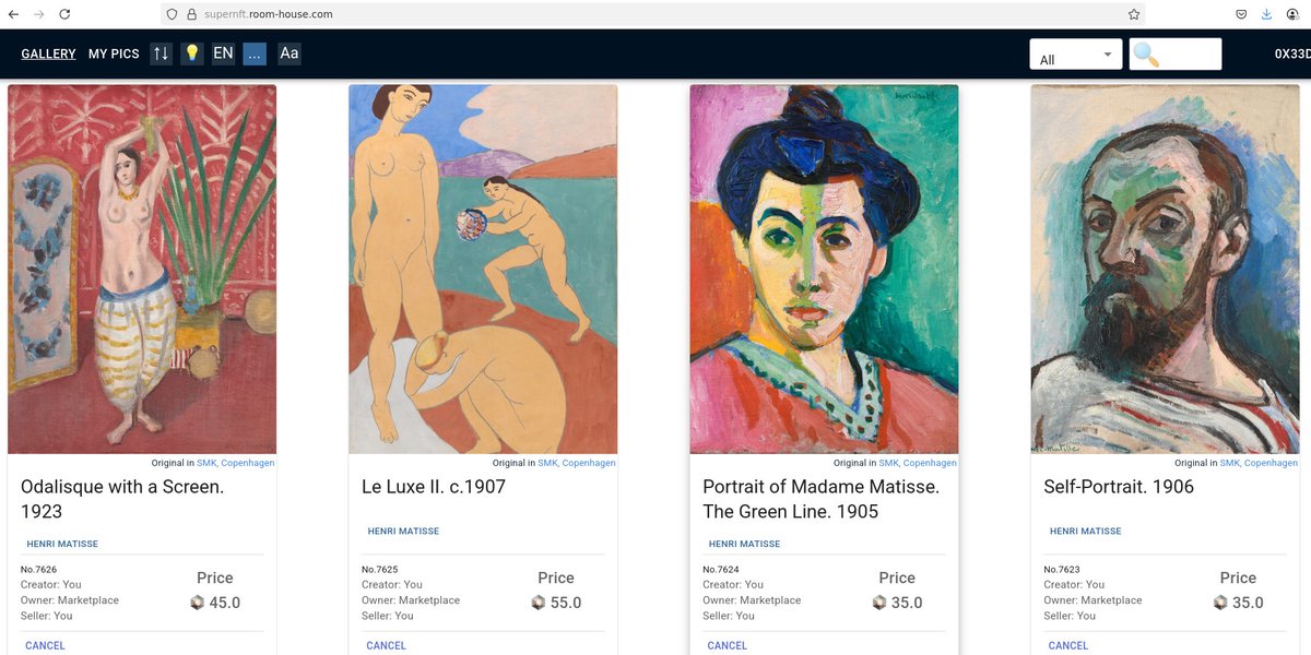 Precursor of Expressionism was Fauvism as a radical branch of Post-Impressionism. How it all was in the 1910s, now looking at Henri Matisse at supernft.room-house.com/?Henri%20Matis… Here it's necessary to thank National Gallery of Denmark, so many many thanks to them again.