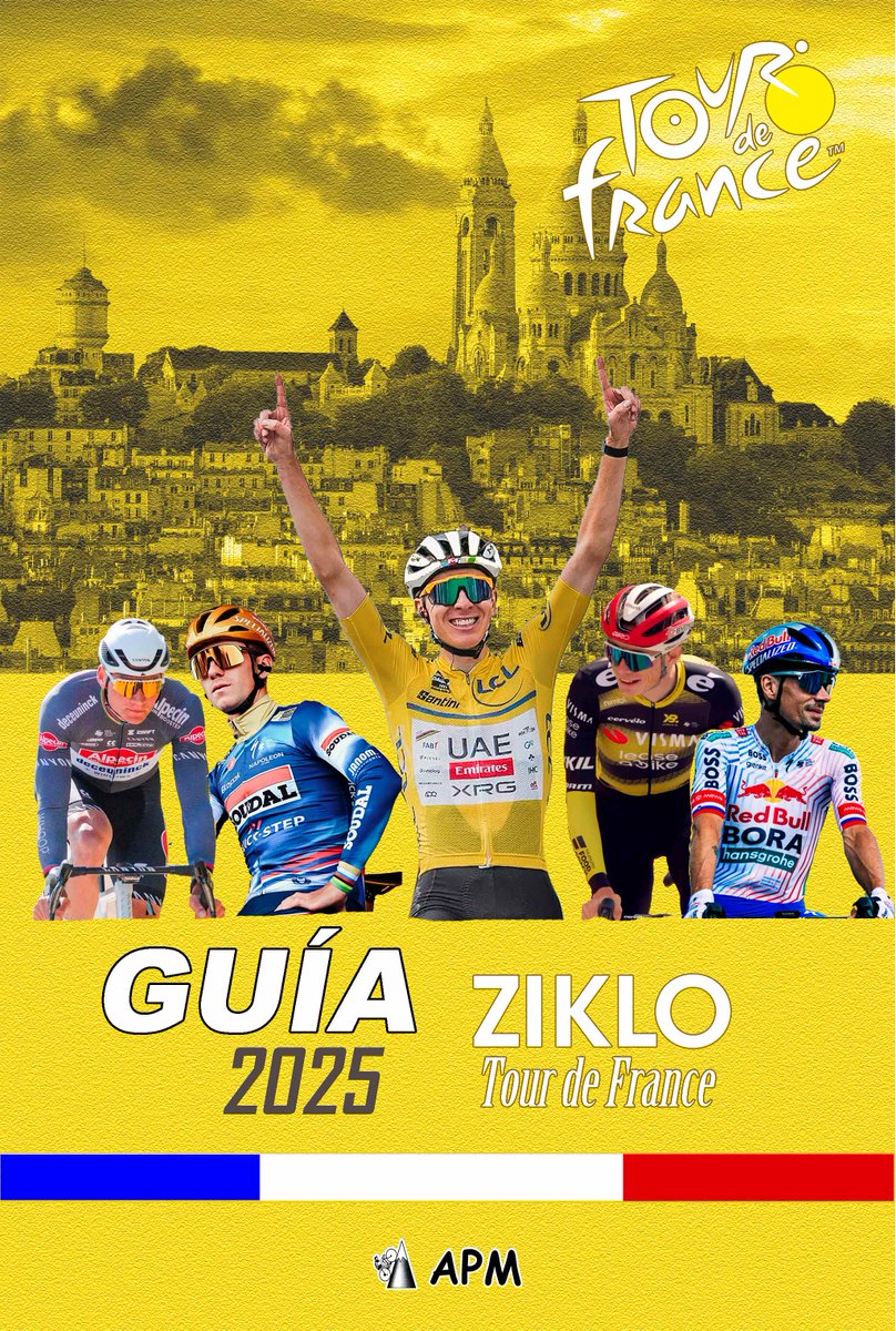 ¡Ya te puedes descargar la Guía del TOUR 2025!
Pogacar o Vingegaard. Ese parece el cara o cruz pero el Tour siempre guarda rincones para la sorpresa 
Javi Fuertes, junto al equipo de APM y Ziklo nos acercan su Guía TOUR para no perder detalle
ziklo.es/2025/07/05/gui…