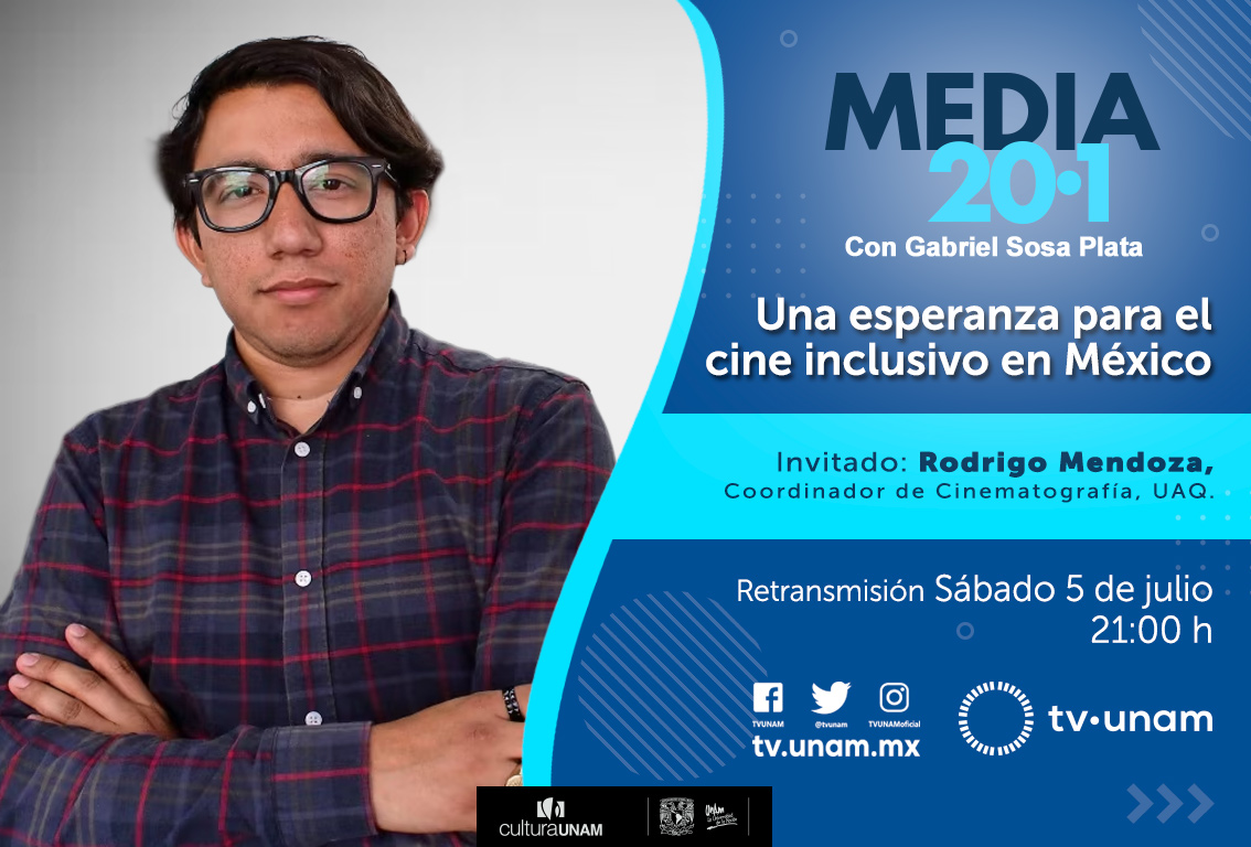 🎬✨ ¿Qué es el cine inclusivo y de qué manera se ha desarrollado en nuestro país? 🇲🇽🎥

De ello charlan Rodrigo Mendoza, Coordinador de Cinematografía de la <a href="/UAQmx/">UAQmx</a> y <a href="/telecomymedios/">Gabriel Sosa Plata</a> en #Media20punto1

⏰ Retransmisión esta noche a las 21 h por @TVUNAM
📺 youtube.com/watch?v=EBoMaX…