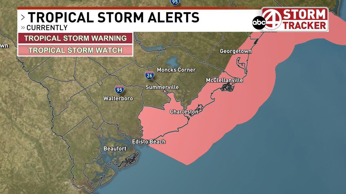 SStevensWCIV's tweet image. A Tropical Storm Watch is in effect for Charleston and coastal Georgetown county (likely where the landfall will be early Sunday). Here is a look at the impacts I’m expecting right now…stay tuned for more updates this weekend! #chswx