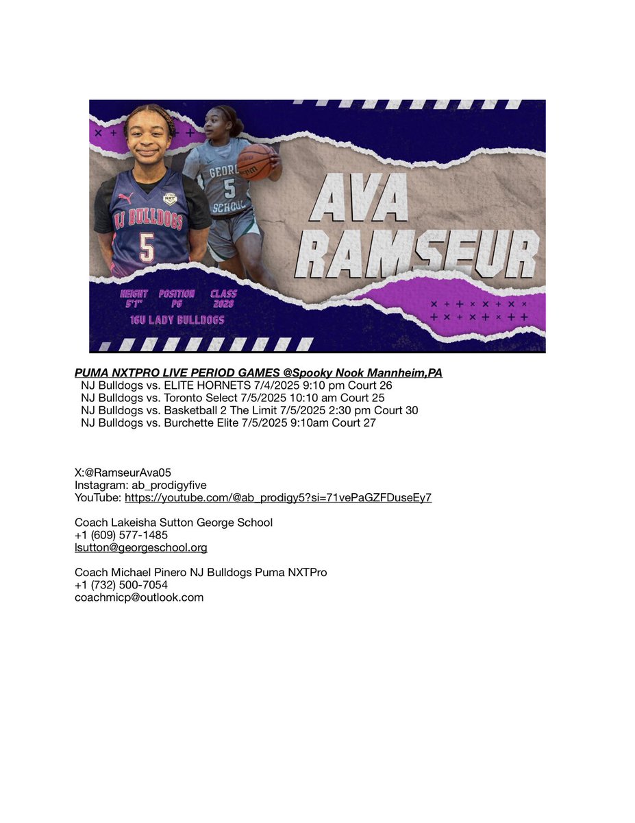 Any coaches at PUMA LIVE @ the Nook (Spooky Nook, PA) come see <a href="/NJ_LadyBulldogs/">NJLadyBulldogs</a>. 

Locked in on night one with a tough win against a very strong and physical team while down three players. 

<a href="/PUMAHoops/">PUMA Basketball</a> <a href="/PRO16League/">PRO16/NXTPRO League</a> <a href="/NxtProHoops/">NXTPRO Hoops</a>