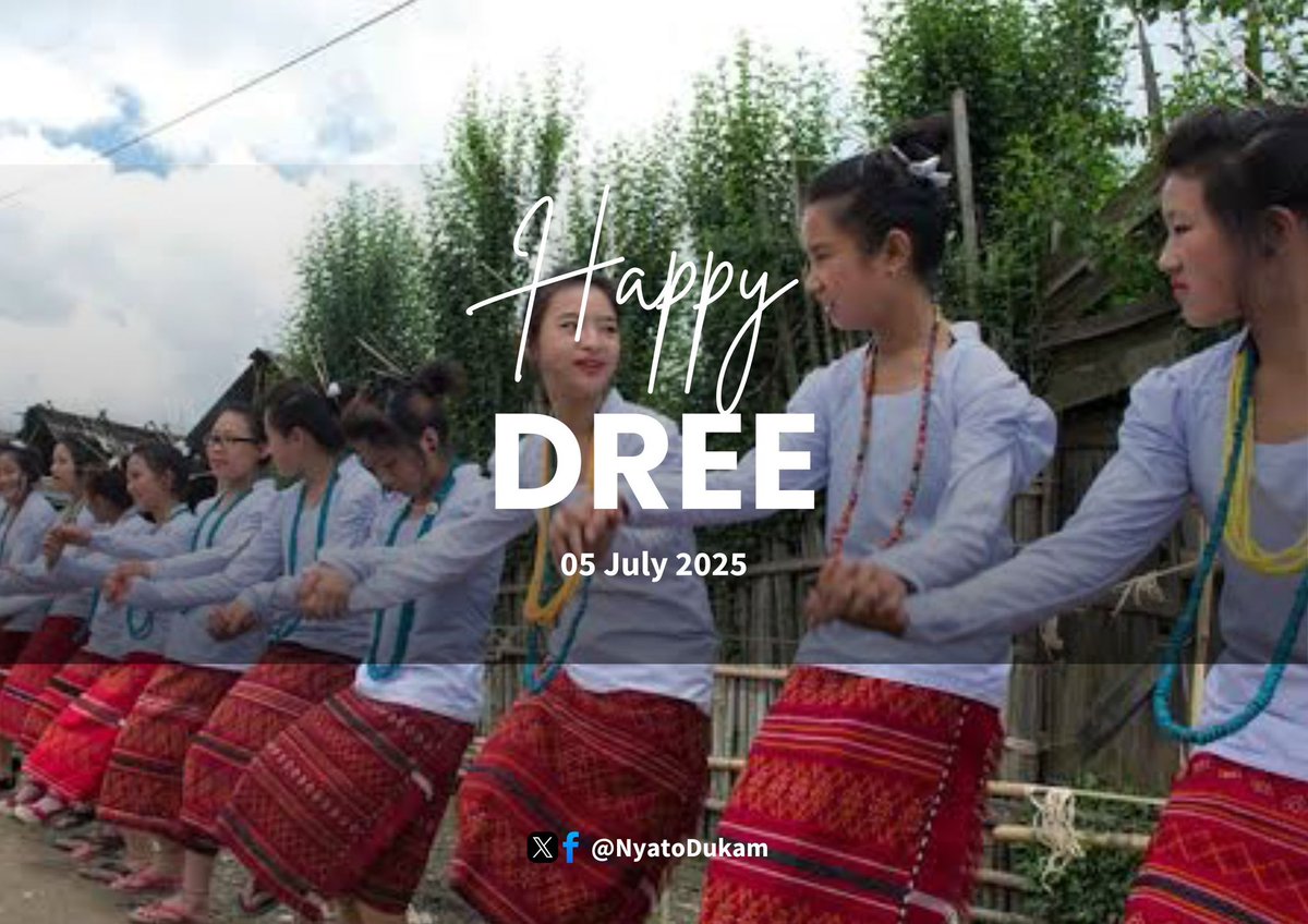 NyatoDukam's tweet image. Warm greetings to our #Apatani brothers and sisters on the joyous occasion of #Dree Festival!
May this beautiful celebration of nature and abundance fill your homes with happiness, good health, and prosperity.
Happy Dree!