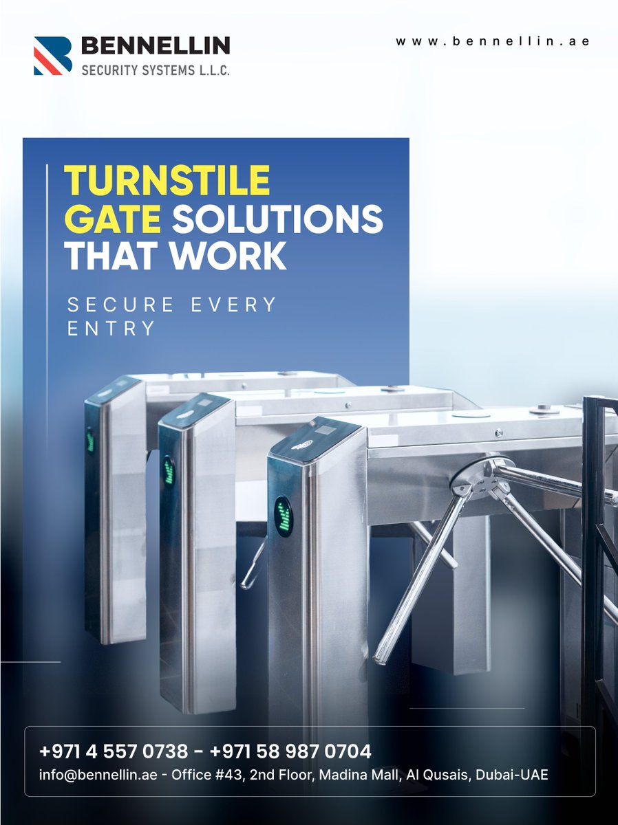 BennellinC's tweet image. 🚪 Turnstile Gate Solutions That Work — Secure Every Entry!

Turnstile Gate Systems 

#TurnstileGate #AccessControl #EntrySecurity #WorkplaceSafety #SecuritySolutions #FacilityAccess #GateControl #SecureEntry #CrowdManagement #SafetyFirst