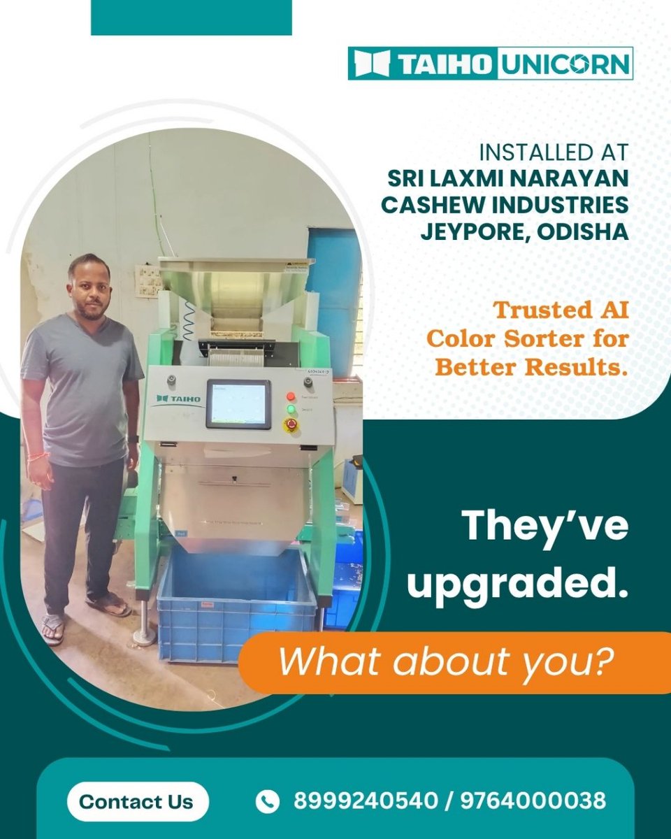 SorterUnic70896's tweet image. Smarter sorting, higher yield, and better profits – all in one powerful upgrade.

📷 Advanced AI Sorting
📷 Low Maintenance
📷 Faster Output

#magic400 #gradingmachine #gradingtechnology #unicorncolorsorter #UnicornSorter #SortingMachine #PrecisionSorting #AdvancedMachine