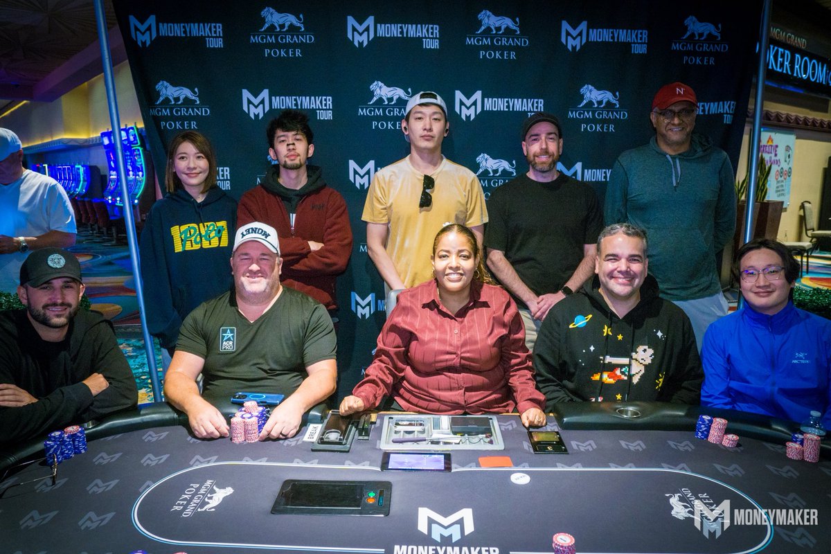 Moneymaker Tour (@moneymakertour) on Twitter photo Final Table $1,700 Main Event $1,000,000 GTD <a href="/MGMGrandPoker/">MGM Grand Poker LV</a>. Good Luck Players. Final Table $1,700 Main Event $1,000,000 GTD <a href="/MGMGrandPoker/">MGM Grand Poker LV</a>. Good Luck Players.