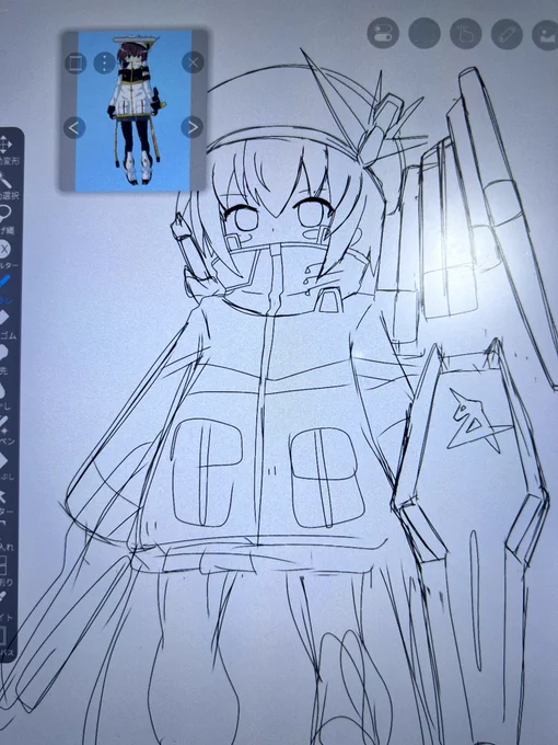 ちょっと描き進めたー 