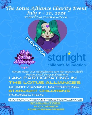 Starting today and running through the 20th we will be supporting the Starlight Children's Foundattion which provides services and items to children in hospitals. Just click this link or copy it to spread the word donate.tiltify.com/02f3399b-aad2-….
