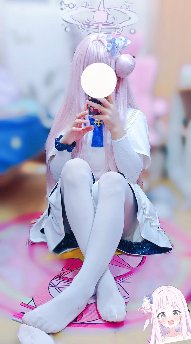 我是圣园未花～
#碧蓝档案 #男娘coser #白丝