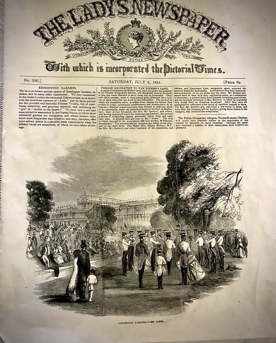 chickyblue1's tweet image. The Saturday Gazette for the Ladies, July 5th 1851. 174 years to this very day. News kept for lighter read.