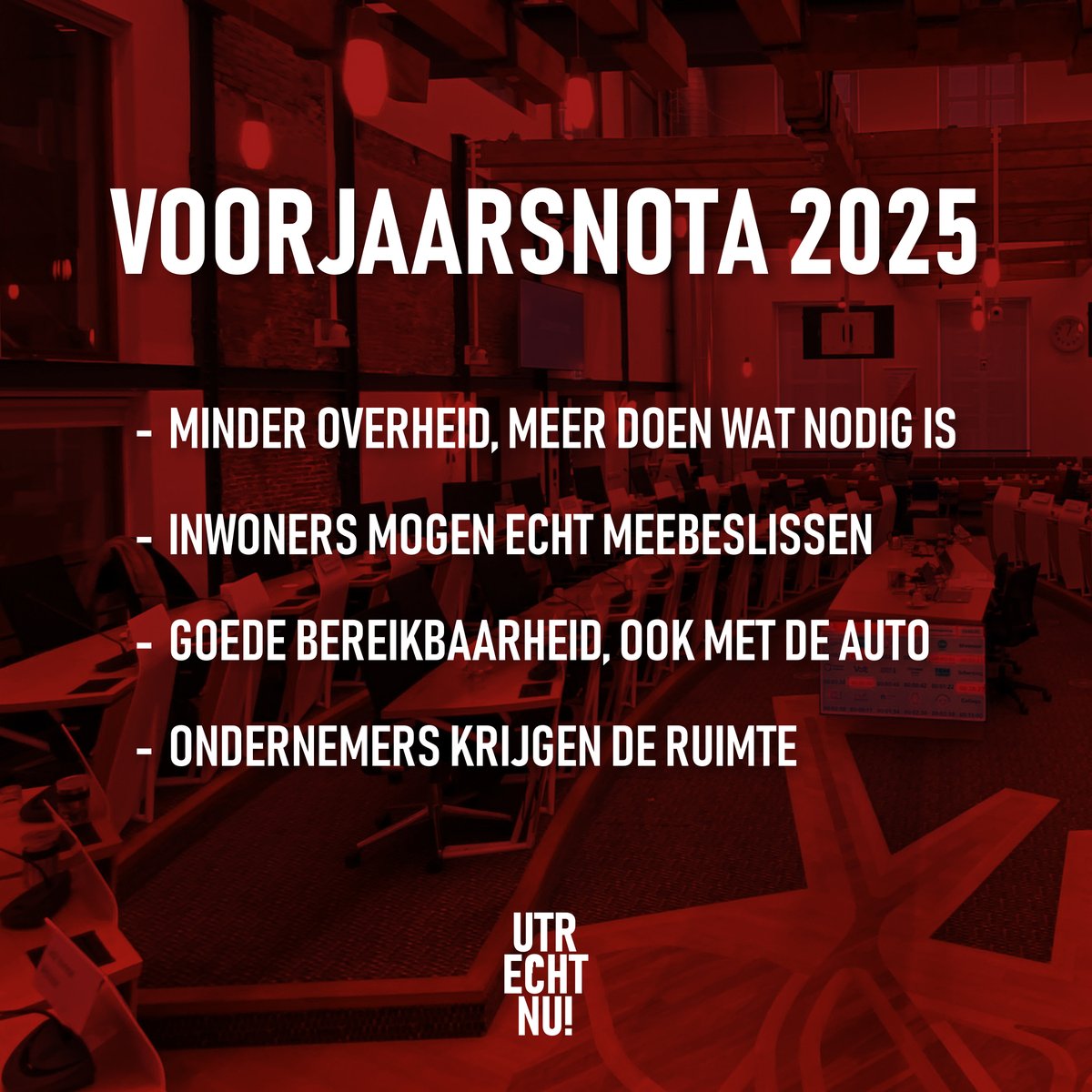 De Utrechtse raad mocht weer wat vinden van de Voorjaarsnota.

Volgende week gaan we voorstellen bakken om het beleid bij te sturen. De huidige coalitie stemt deze waarschijnlijk weg.

Daarom: maak ons groot op 18 maart 2026. Met meer zetels maken we verschil.

#raad030