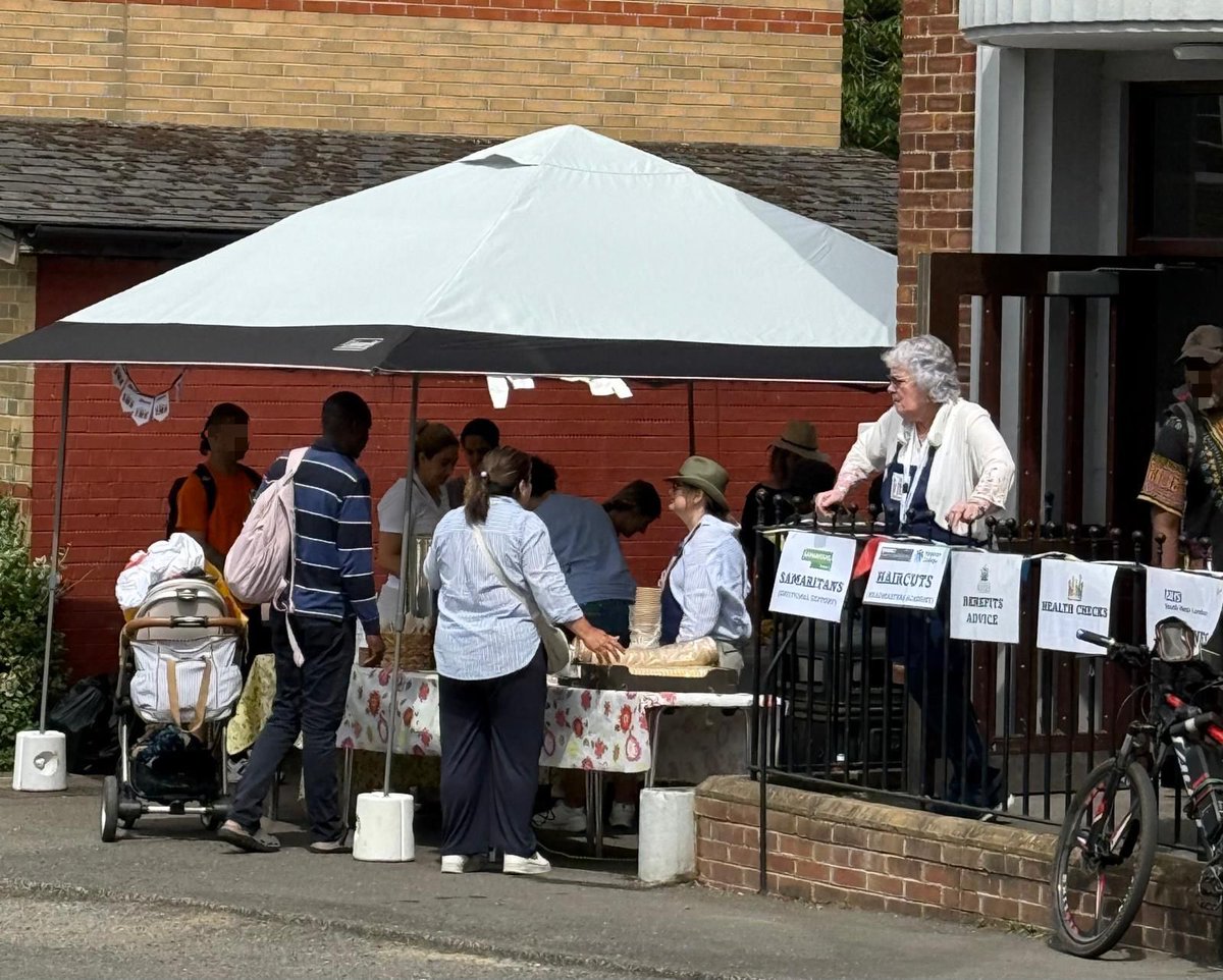 There was a great atmosphere at our wellbeing &amp; many local organisations there to help residents.
So many bikes fixed, health checks, liver checks, hair cuts, soup &amp; cakes eaten,  toiletries and clothes given out.
Others were supported with benefits, oral health &amp; mental health.