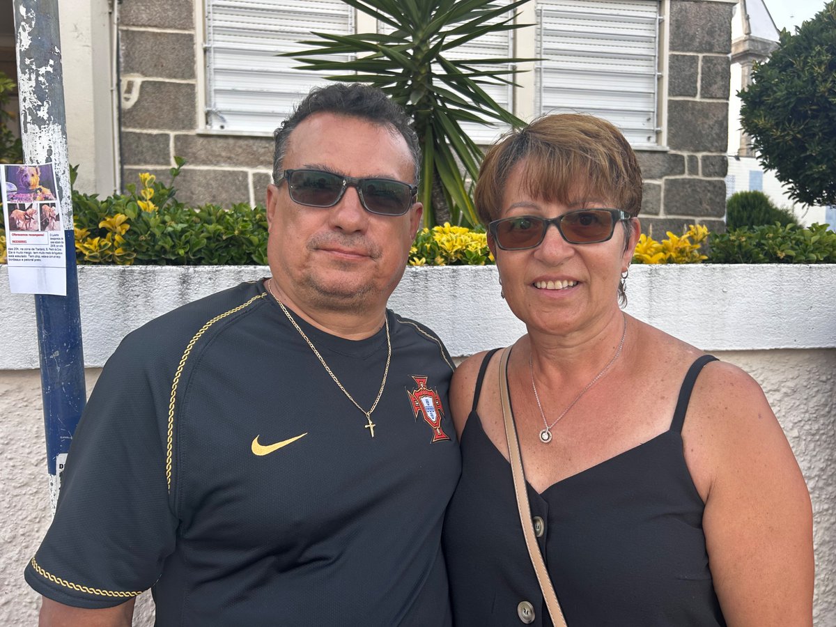 A line of fans, many in football shirts, others holding flowers has now gathered outside of the church here in Gondomar. 

Carlos grew up watching Diogo Jota play and drove an hour here to pay his respects this morning he said:

‘He was a great footballer but also a great human’