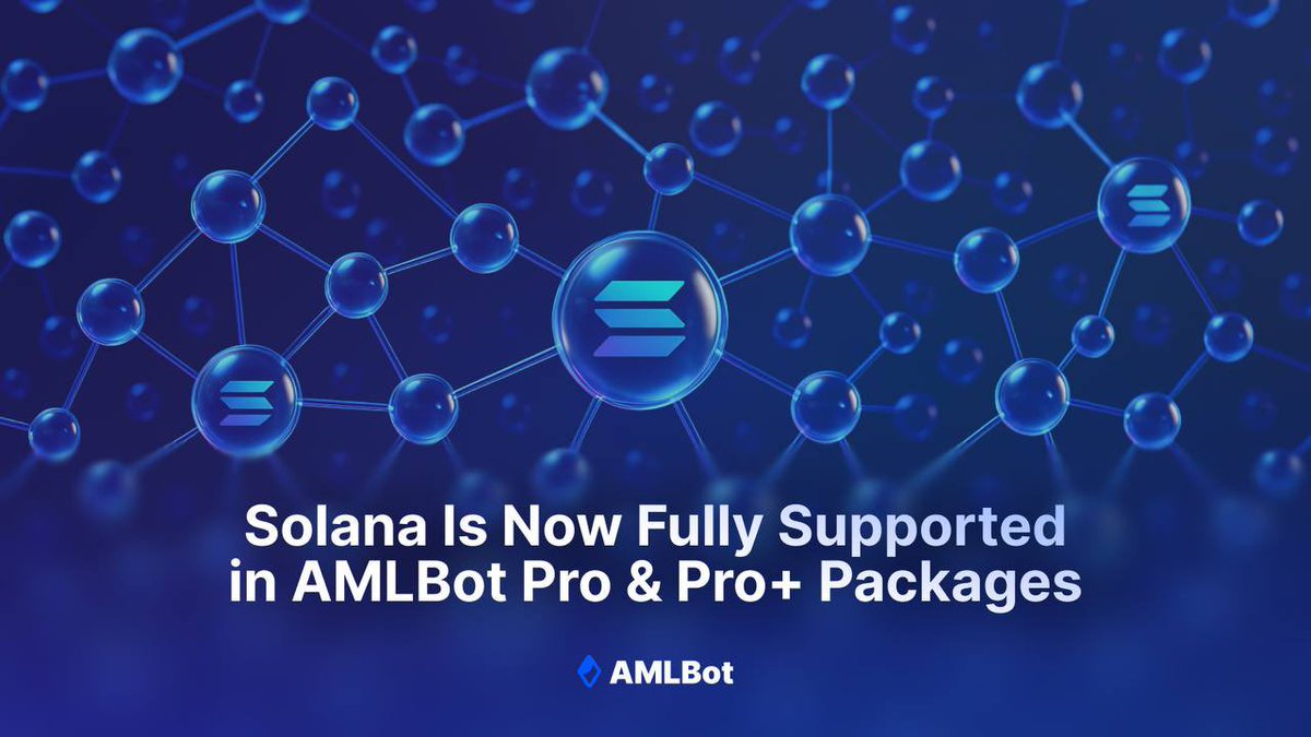 📢 Solana Now Fully Supported in AMLBot Pro &amp; Pro+

We’re excited to announce full Solana support is now live in both Pro and Pro+ plans. 
What’s Included With Full Support:

🔷 Clustering and Risk Signal Propagation Across Indirect Connections.
🔷 Risk Scoring Available for All