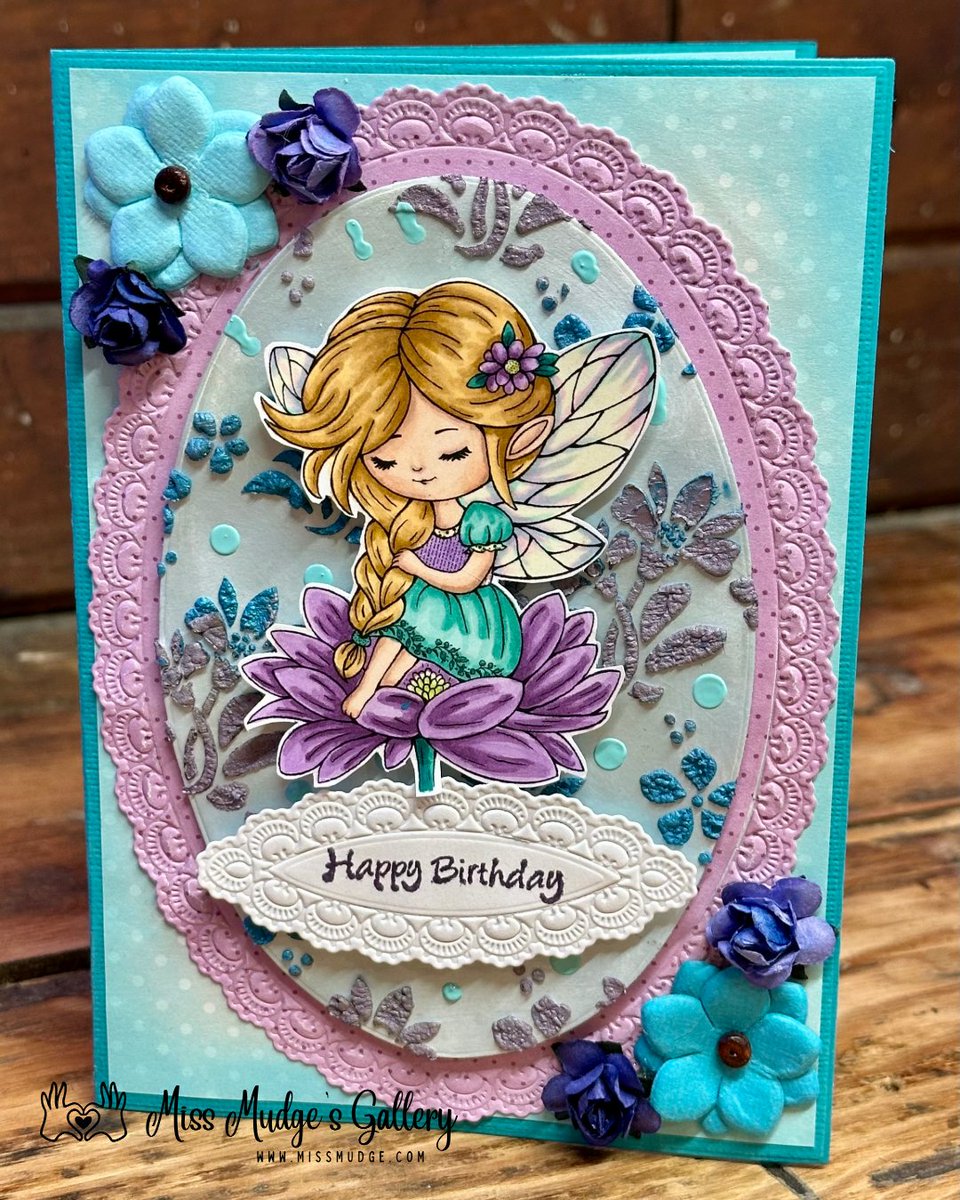 MrsMudge2009's tweet photo. ✨Stash-busting magic!✨ I made this dreamy 5x7 birthday card for the latest @DisDigiStamps Challenge using a fairy freebie, Ohuhu markers, and long-lost goodies from my stash—Nuvo mousse, Anna Griffin dies &amp; more! 🧚‍♀️💜💙 #cardmaking #papercraft #digistamps #handmadecards https://t.co/Fq3D5BL6Ah