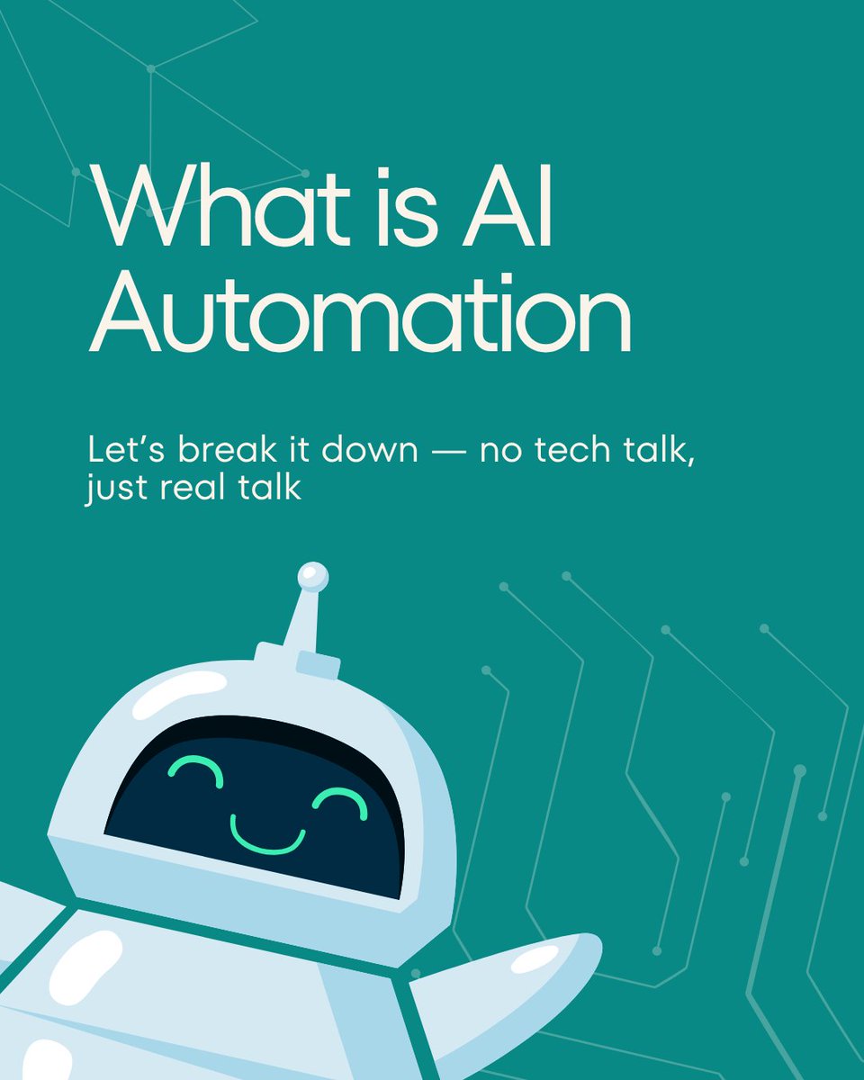 pasca_lflow's tweet image. AI AUTOMATION explained in 4 slides. No buzzwords. Just what it actually means 

#AIAutomation #workflowautomation #AIExplained
