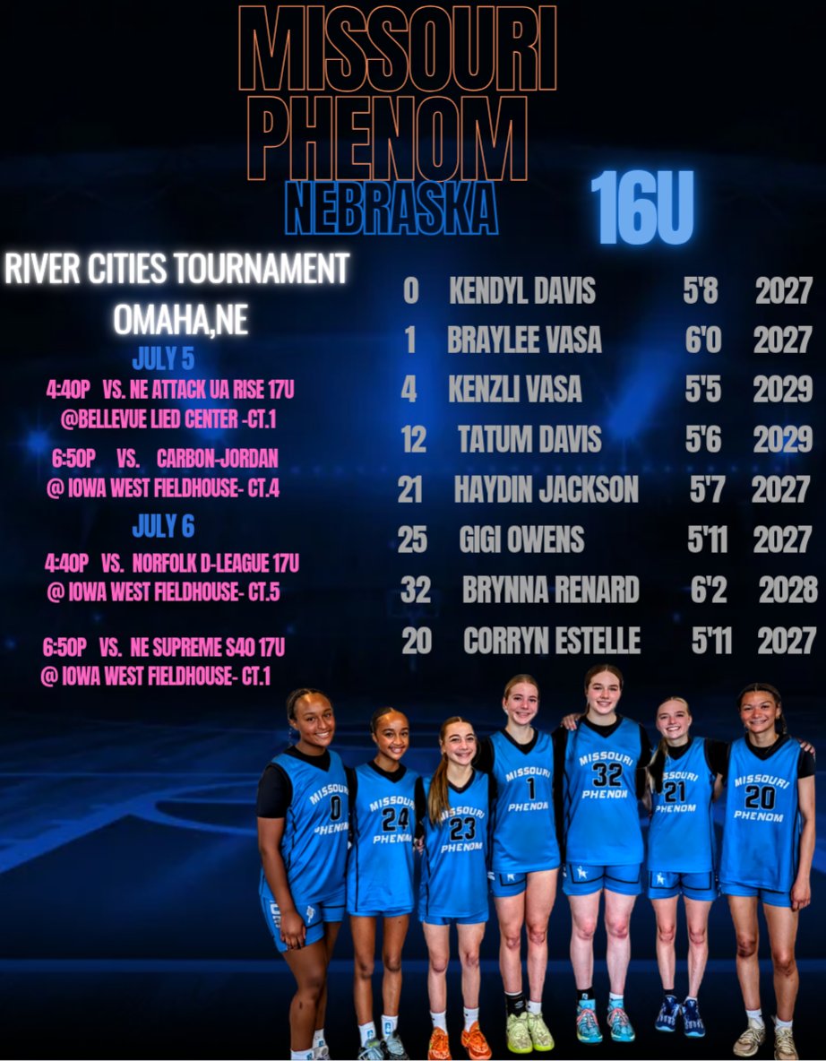 crva51's tweet image. Catch @BrayleeVasa and @KenzliVasa on the court this weekend with @nebraskaphenom 16u and 14u!!
@MissouriPhenom
@PGHNebraska