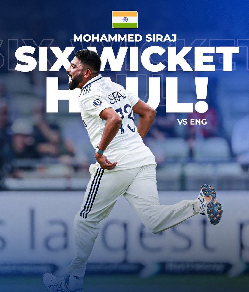 Jagan Mohan Rao Arishnapally (@jaganmohanraoa) on Twitter photo Congratulations to <a href="/mdsirajofficial/">Mohammed Siraj</a> for a fantastic spell against England!
Proud of you Siraj,
proud of Hyderabad! ๐ฎ๐ณ
#ENGvIND #INDvsEND #Hyderabad Congratulations to <a href="/mdsirajofficial/">Mohammed Siraj</a> for a fantastic spell against England!
Proud of you Siraj,
proud of Hyderabad! ๐ฎ๐ณ
#ENGvIND #INDvsEND #Hyderabad