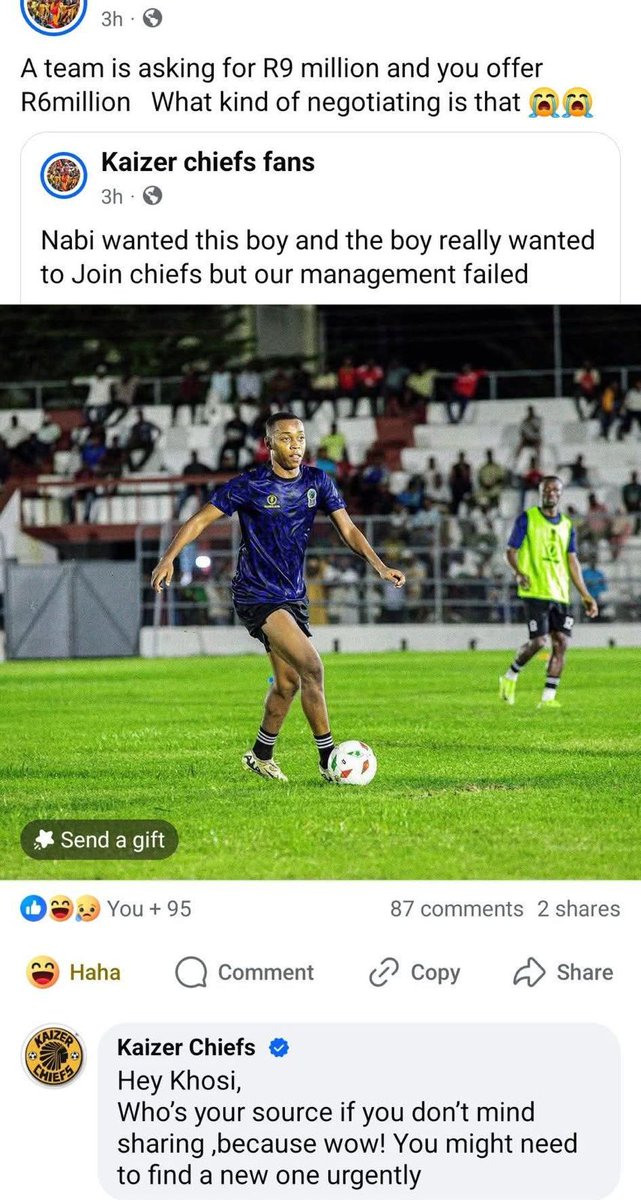 Kaizer Chiefs admin cooked again 
👇