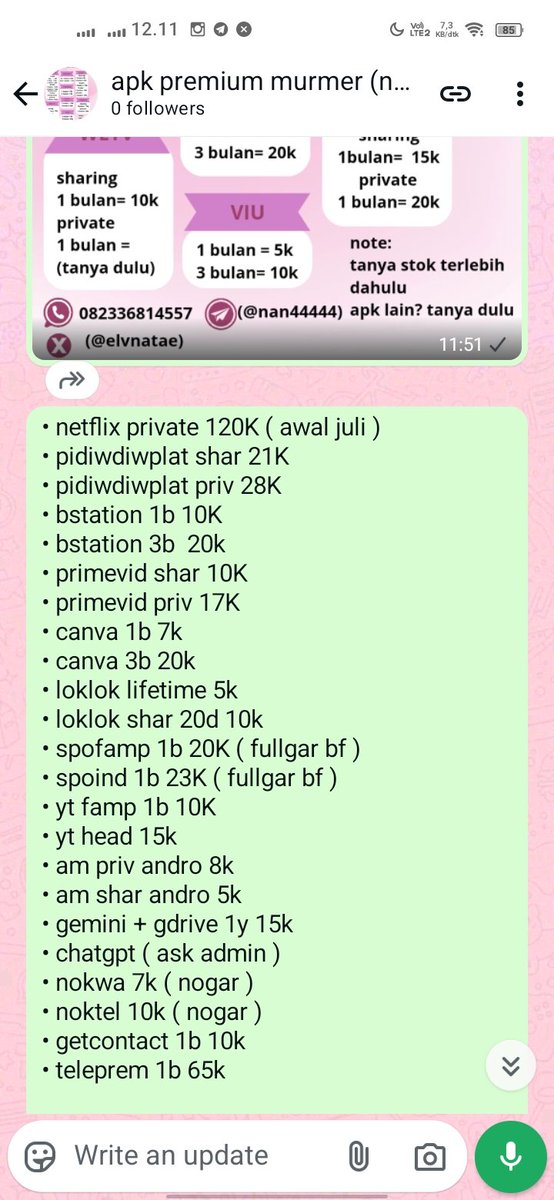 elvnatae's tweet photo. HALOOOO BESTTT
WTS WTS WTS
aku lagi jual apk prem termurahhh
netflix, iqiyi, youku, wetv, prime video, Spotify, yt, dll (ada dihttps://whatsapp.com/channel/0029Vb6ECMVH5JLv1jpc1h3u)
langsung chat/dm aja
#wts #apkprem #zonauang #zonajajan https://t.co/QnmwhcRHuk