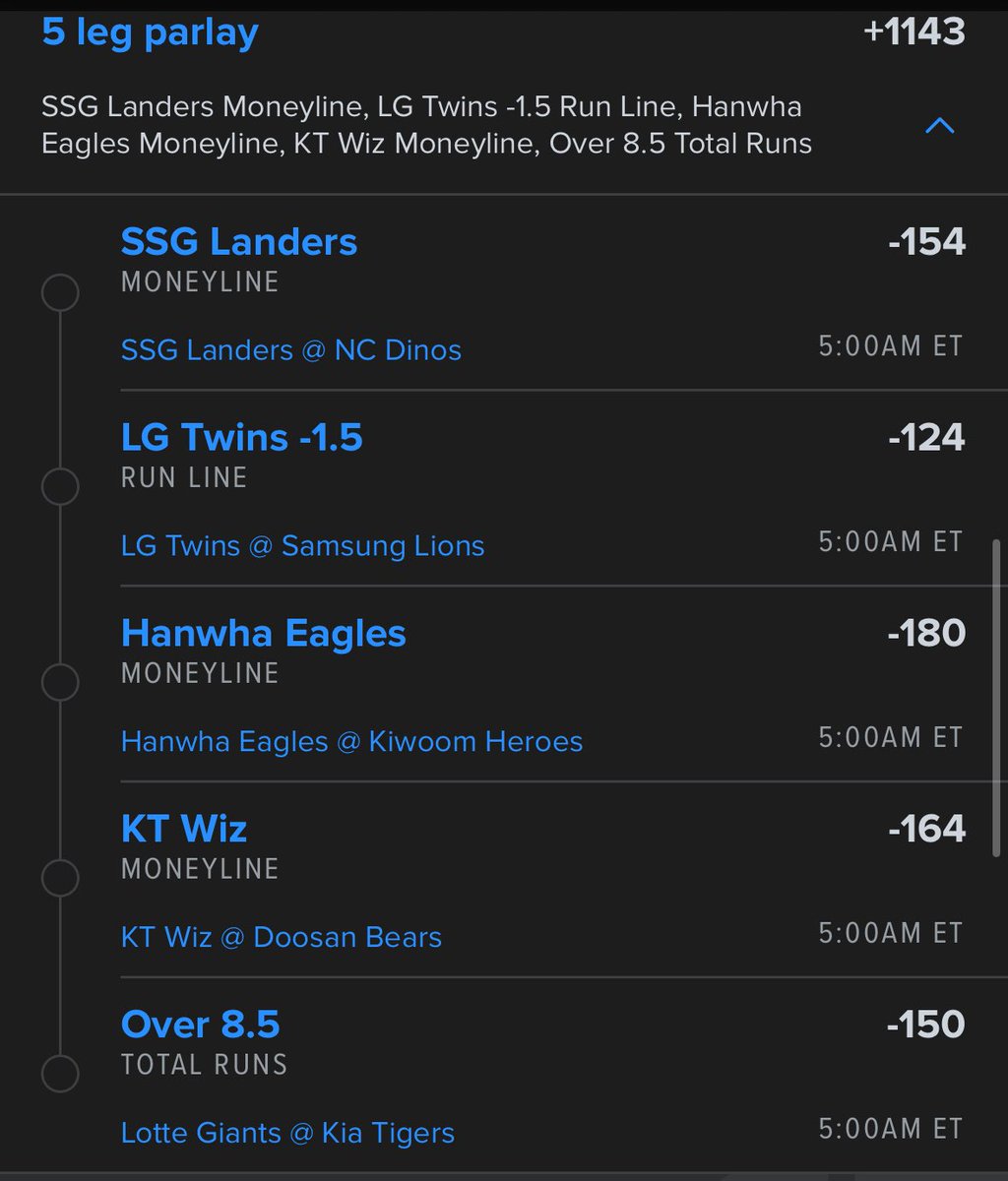 ⚾️ 🇰🇷 +1143 KBO LOTTO  🇰🇷 ⚾️

When it smacks⤵️

Sending $50 to 2 followers who LIKE ❤ this tweet

(Must follow <a href="/TheKnightCapper/">KnightBets🗡</a> to win 💵)