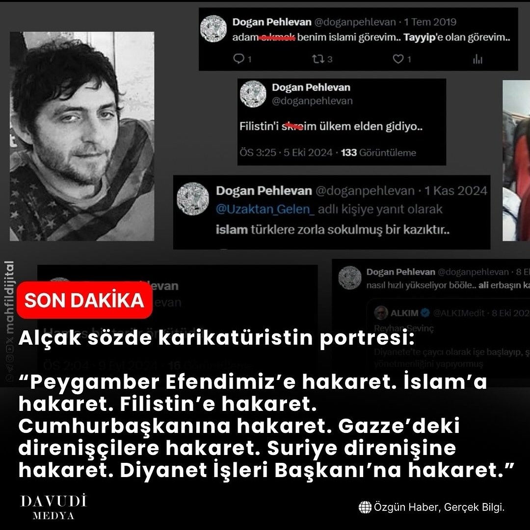 Alçaklıkta sınır tanımayan Karikatüristim ayağına sadece dinime
küfreden haysiyet ve şeref yoksunu
cibilliyetini sittiğimin o çocuğunun
Portresi.