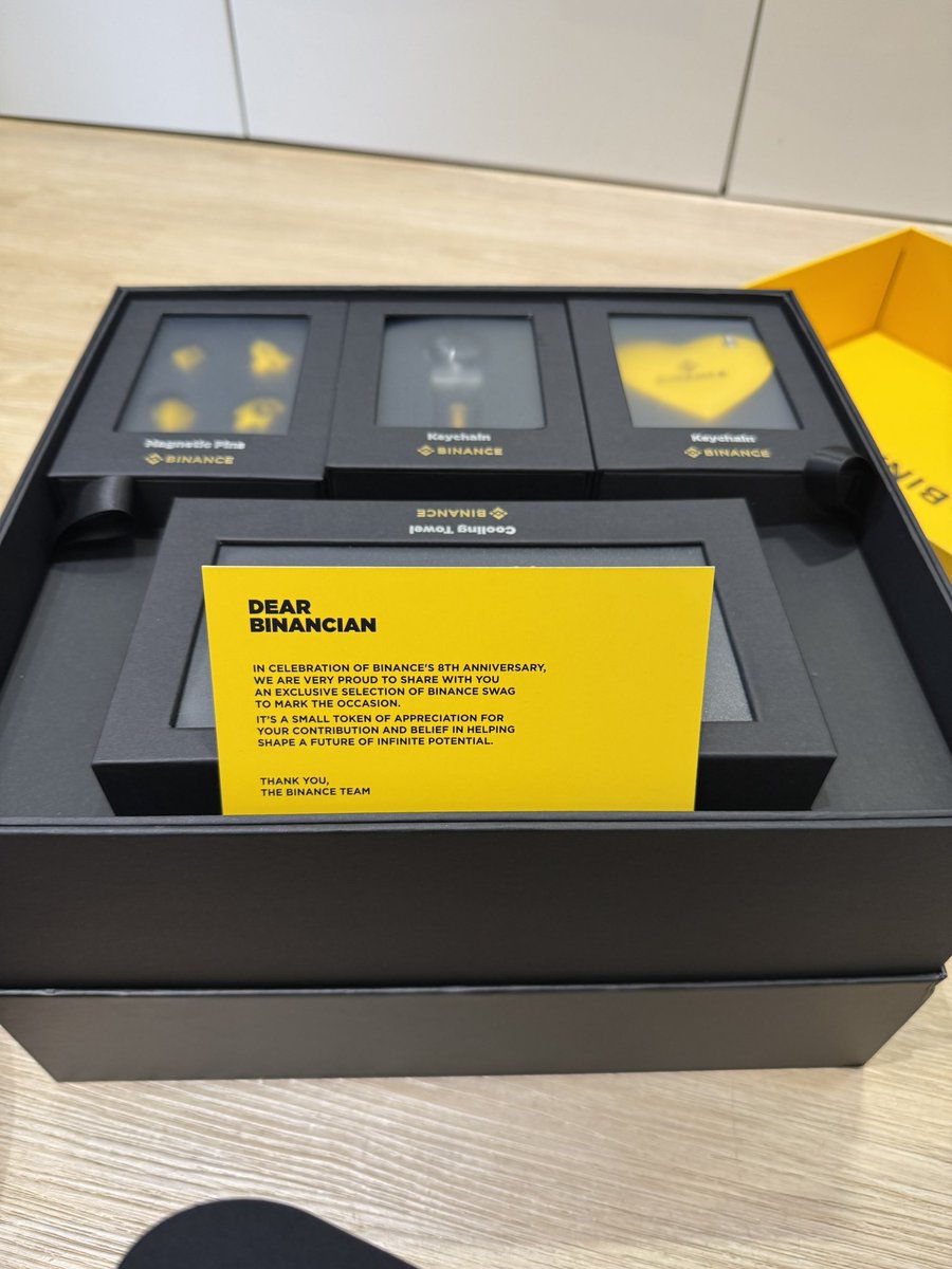Lee Zhu (@0xlz3) on Twitter photo Christmas came early #BinanceSwag
 
Am honoured to be part of <a href="/binance/">Binance</a> in the early part of my career where i met the best leaders and learnt the most. To the next 8 years and more - Christmas came early #BinanceSwag
 
Am honoured to be part of <a href="/binance/">Binance</a> in the early part of my career where i met the best leaders and learnt the most. To the next 8 years and more -