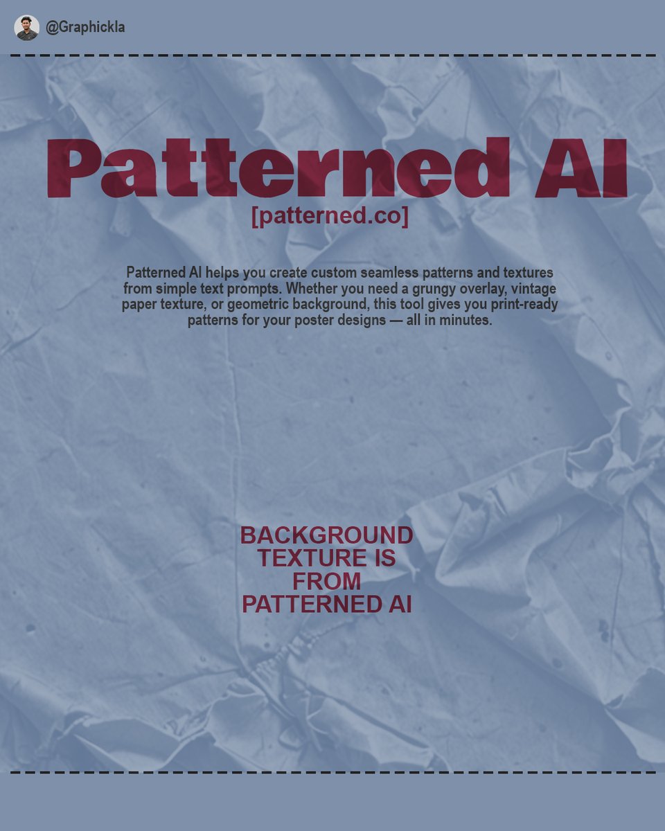 Graphickla's tweet photo. I design posters for films &amp; series. DM to collaborate!
3 AI tools every designer should use in 2025:
1️⃣ Illustroke – Text to vector art
2️⃣ Khroma – Smart color palettes
3️⃣ Patterned AI – Seamless textures
Boost your design speed &amp; quality!
#GraphicDesign #AITools #PosterDesign https://t.co/kVUODqCk5d